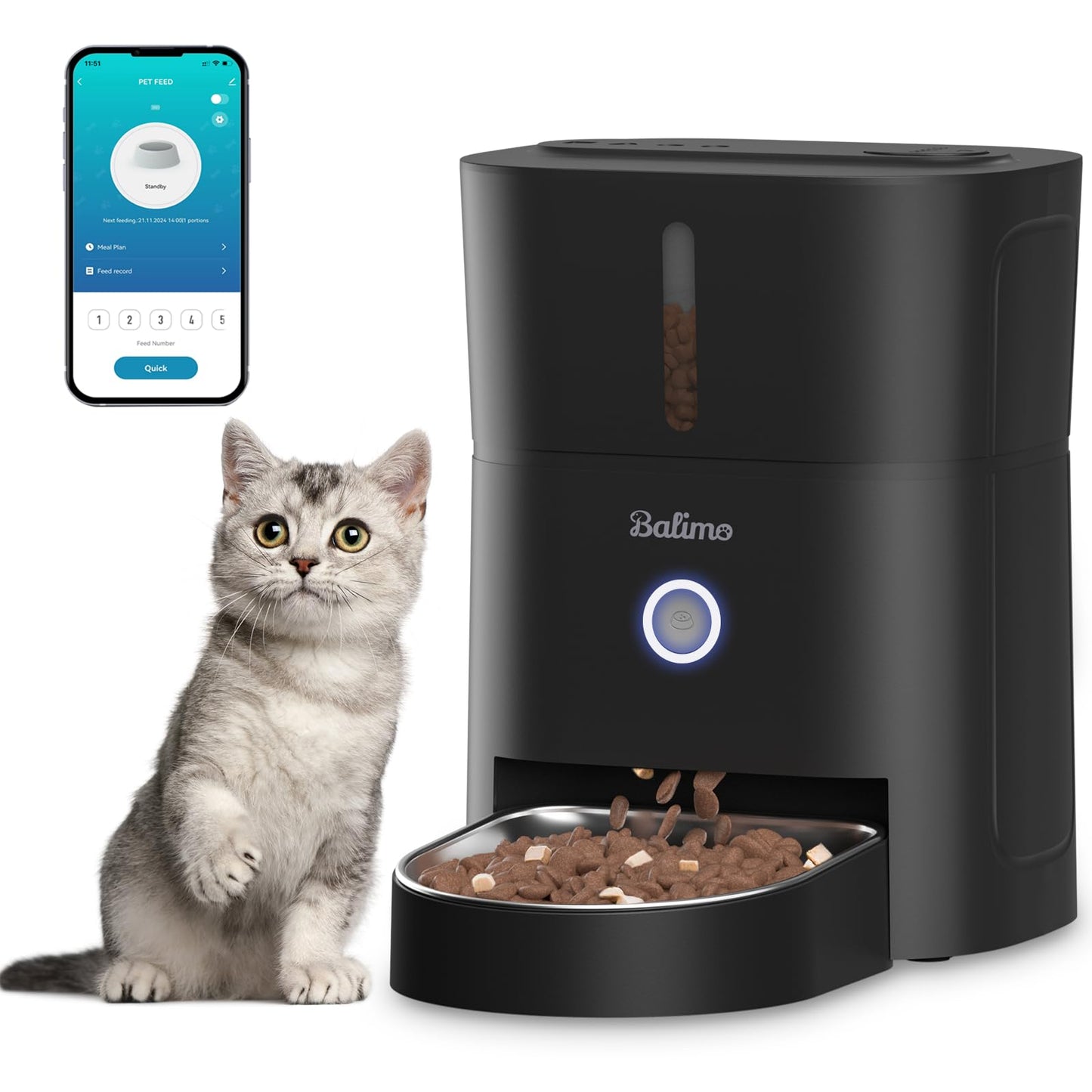 Distributeur Croquettes Chat 3L