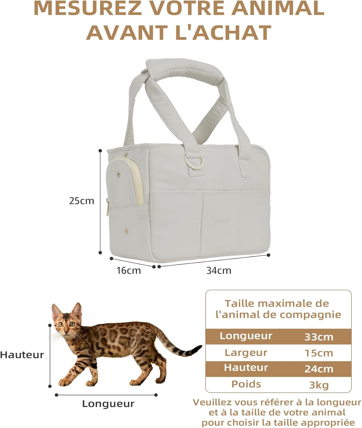 Sac de Transport 34x16x25 3kg
