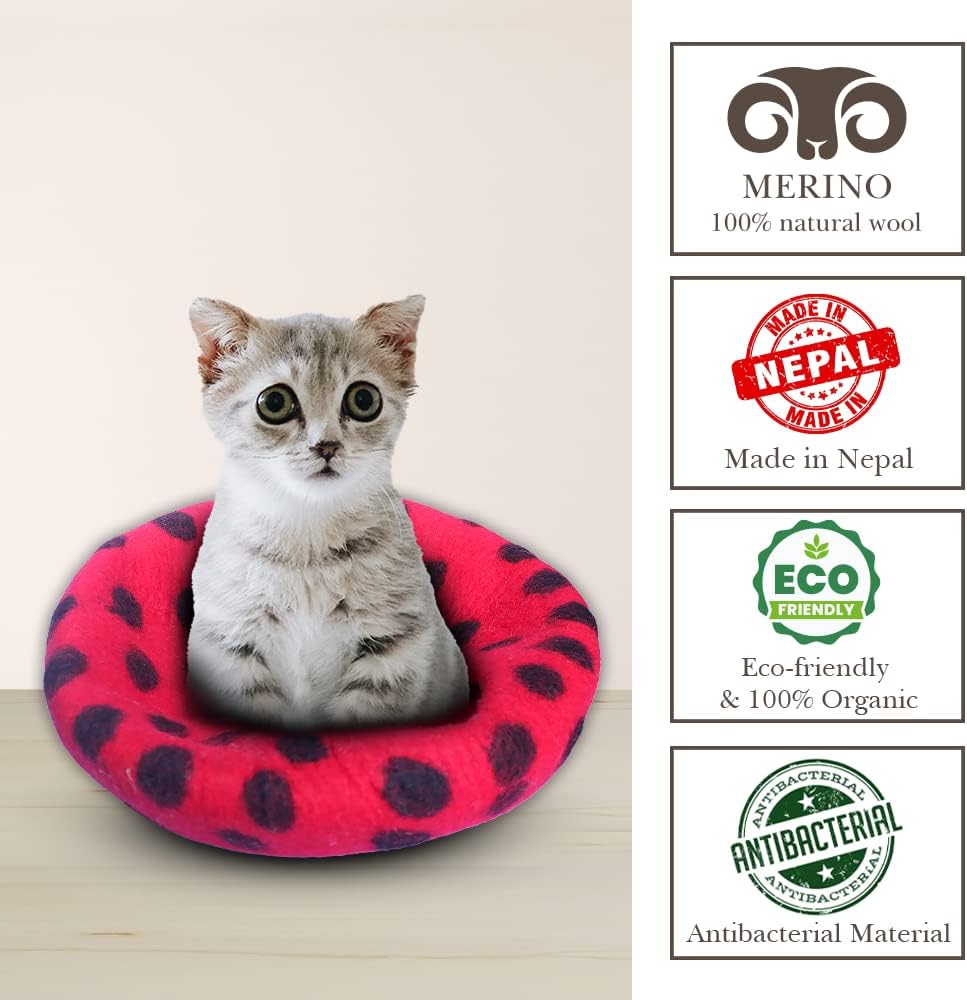 Panier Chat Coussin 100% Laine Mérinos
