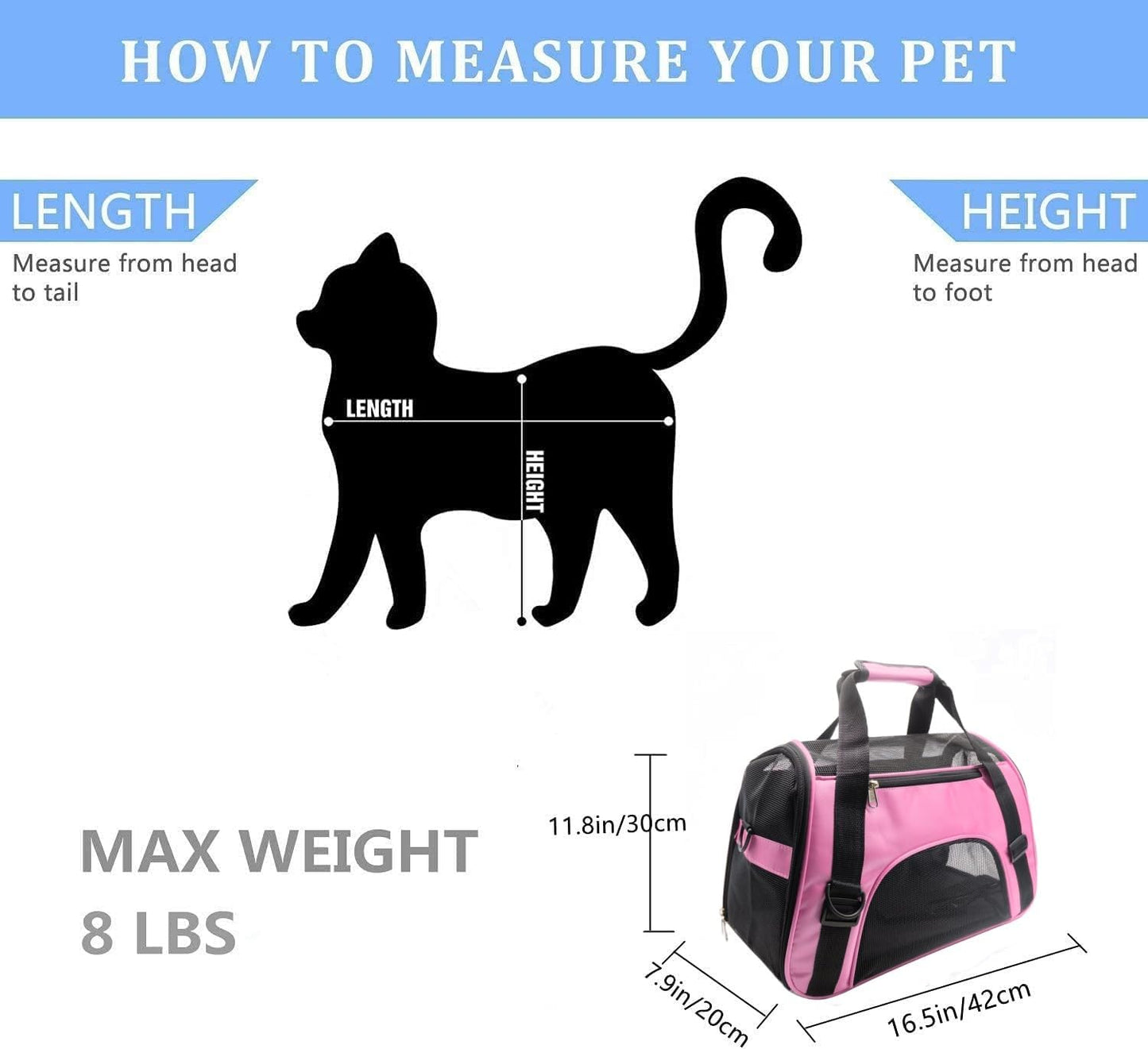 Sac Transport Chat 42 x 20 x 30cm 3.6kg