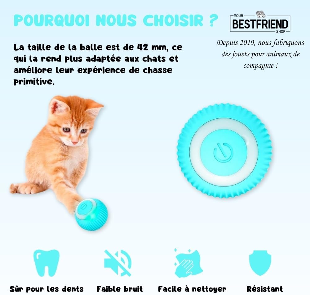 Jouet pour Chat Balle Interactive