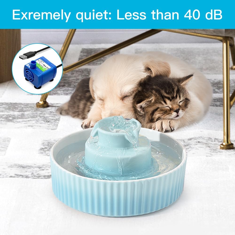Fontaine à Eau Chat Céramique 2.1L
