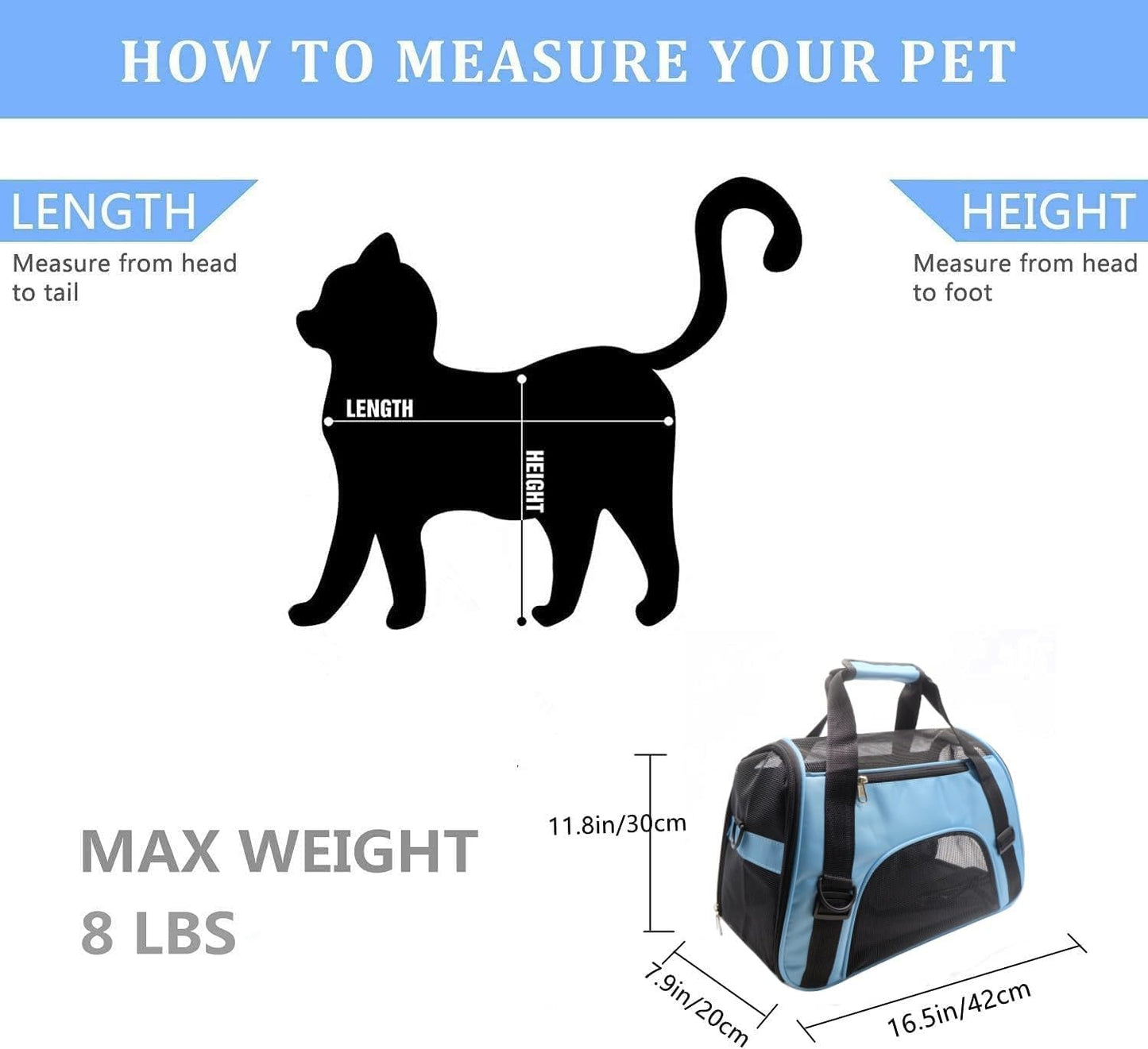 Sac Transport Chat 42 x 20 x 30cm 3.6kg