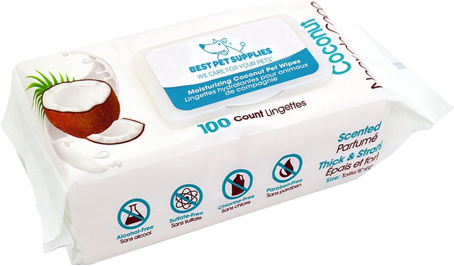 Lingettes pour Chat Hydratant Noix de coco