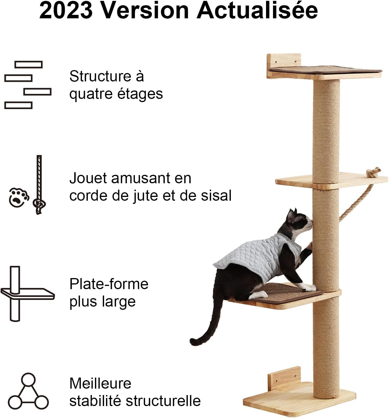 Arbre à chat Mural griffoir de 127 cm