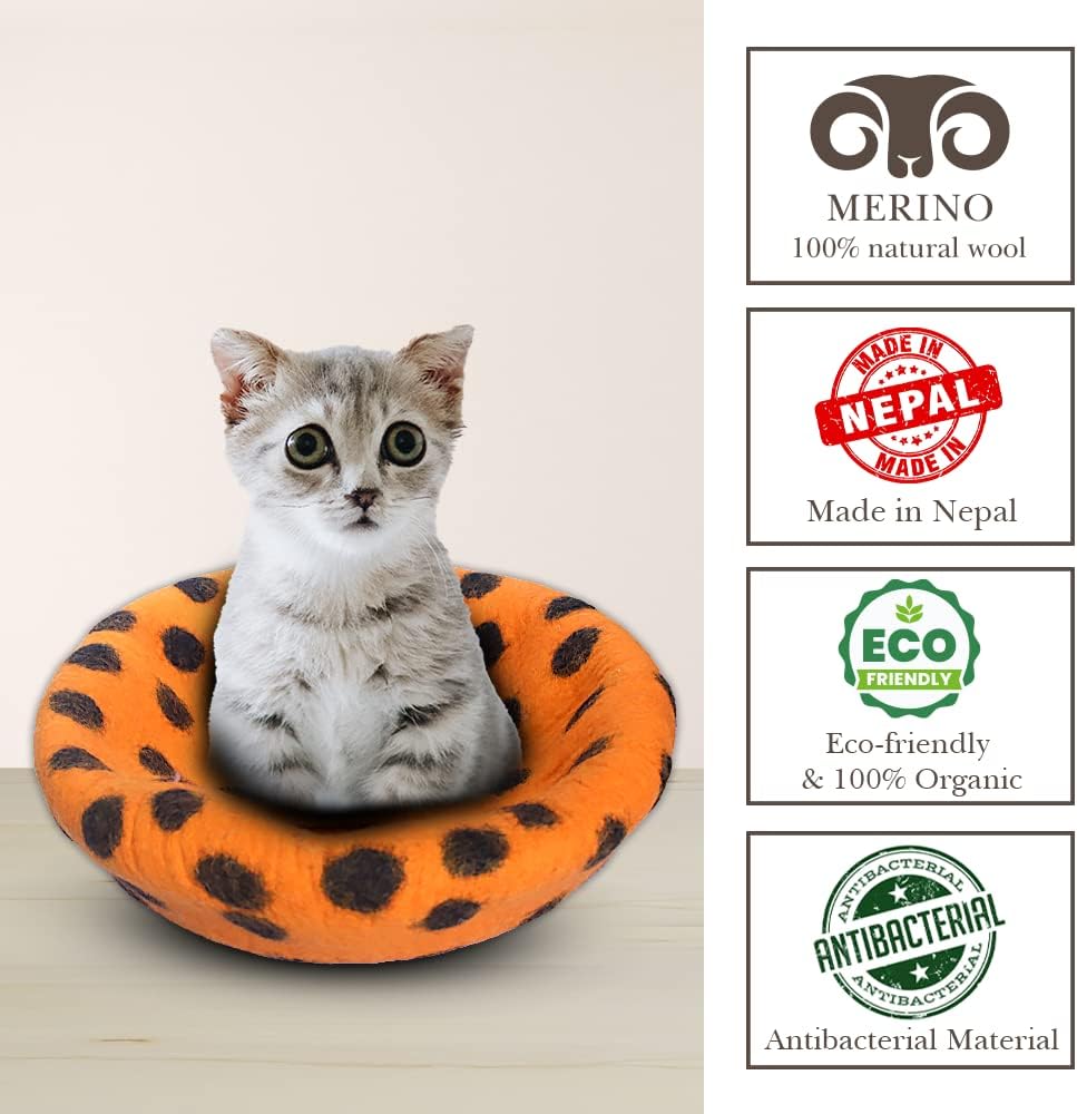 Panier Chat Coussin 100% Laine Mérinos