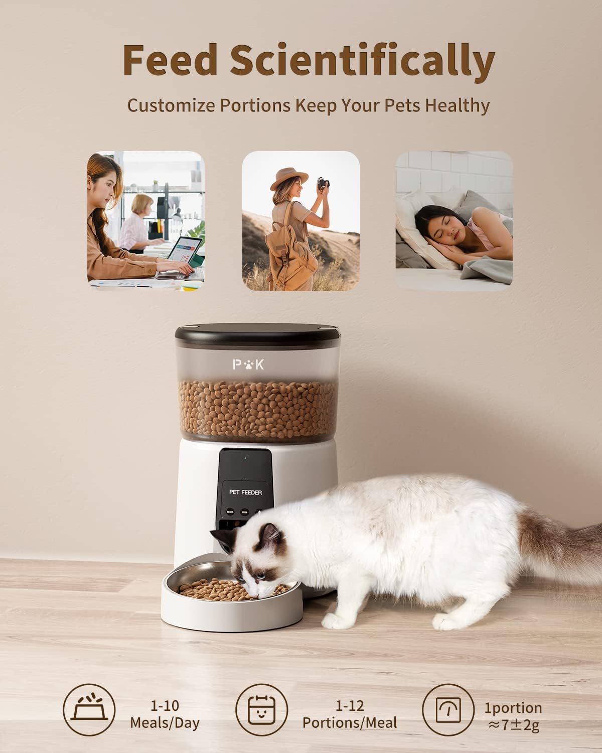 Distributeur Croquettes Chat 4L