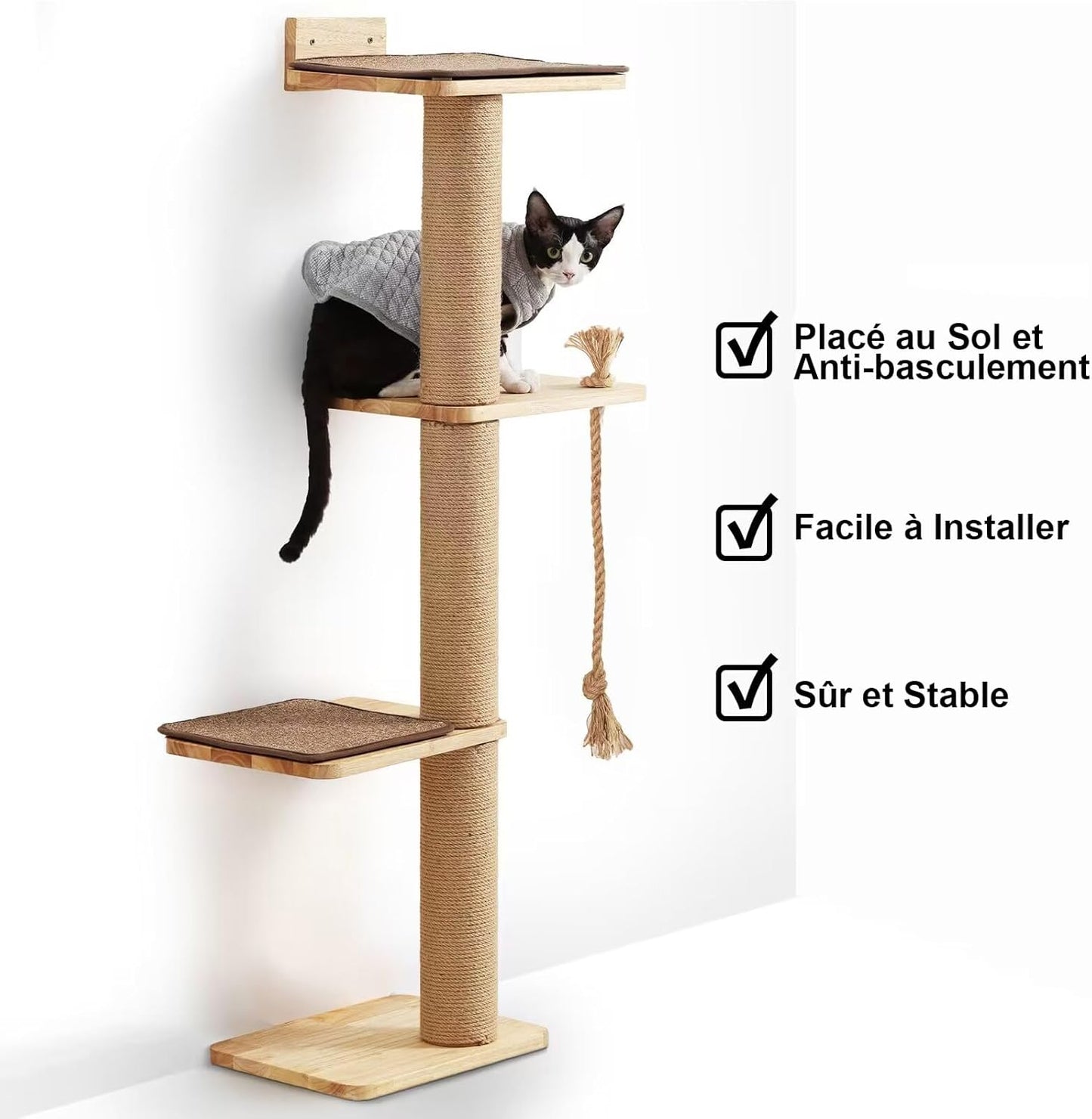 Arbre à chat Mural griffoir de 127 cm