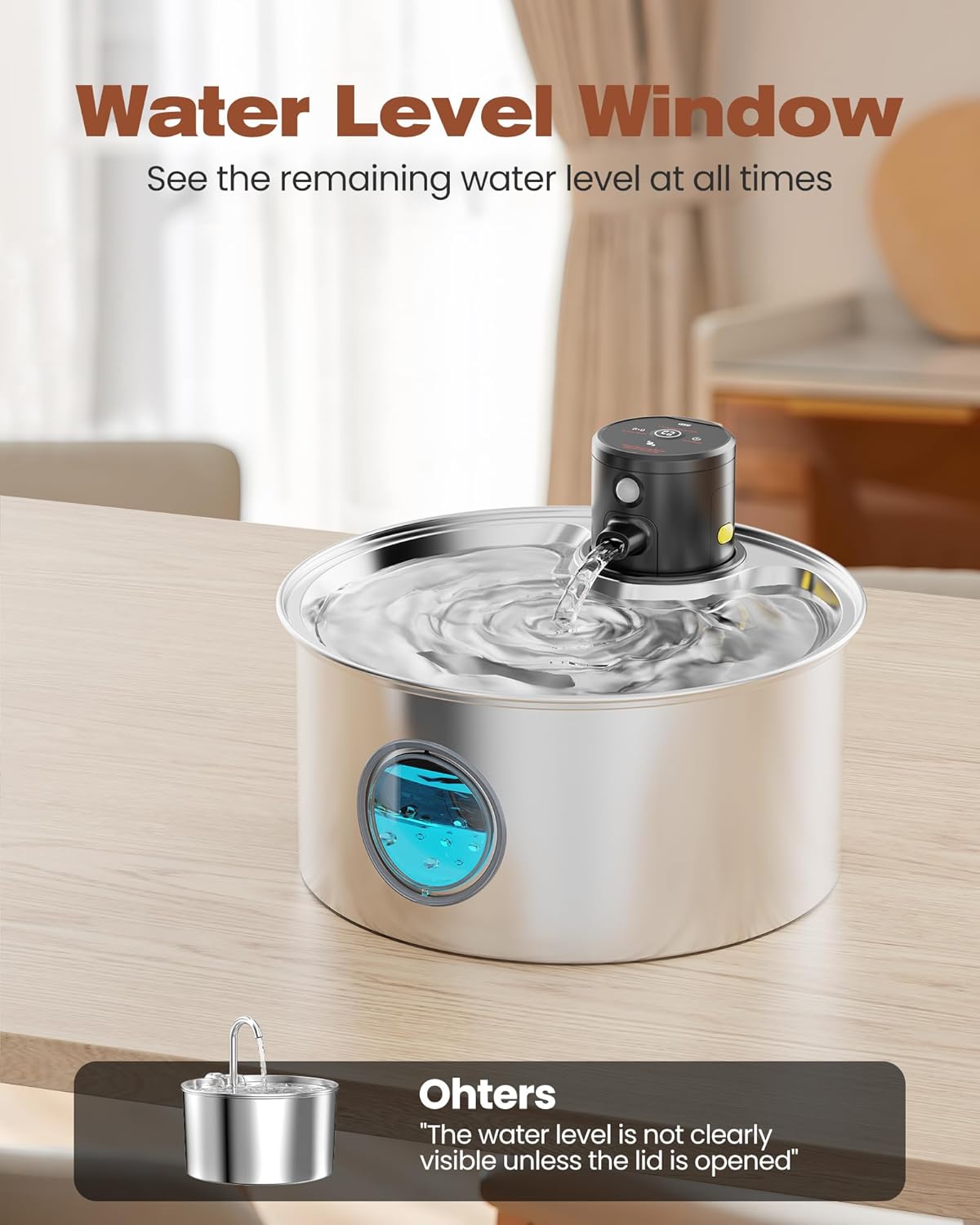 Fontaine à Eau Chat INOX 3.2L