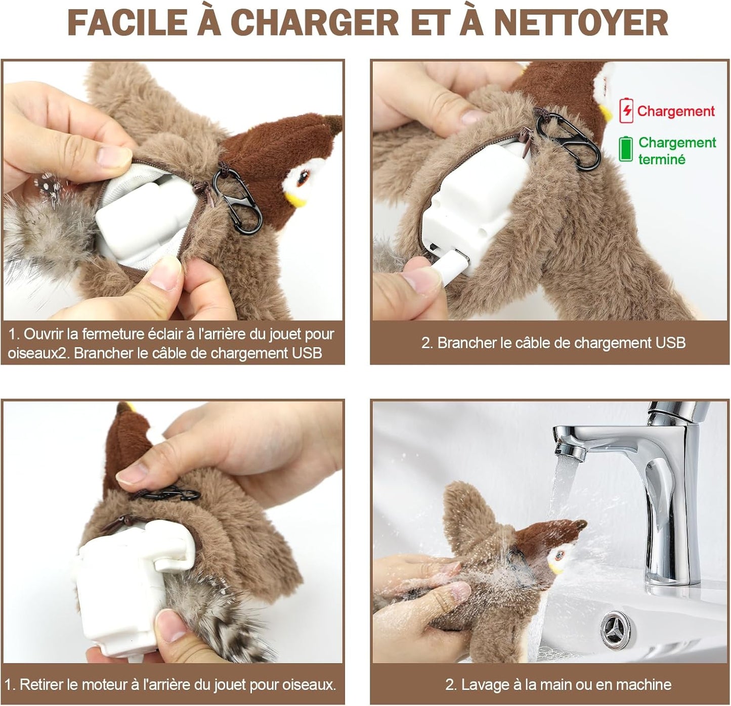 Jouet pour Chat interactif Oiseau