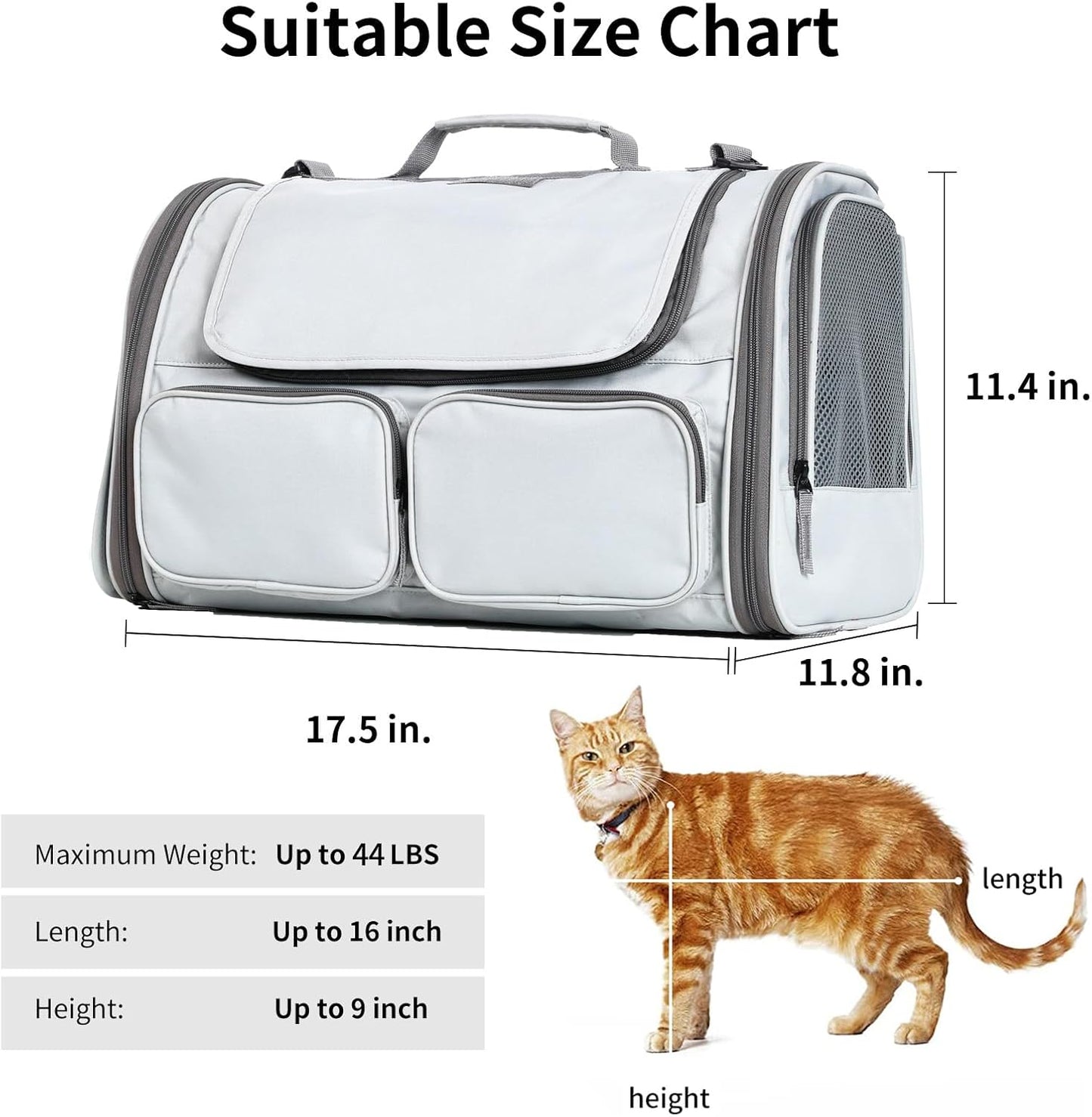 Sac Transport Chat 44 x 30 x 29 cm 20 kg