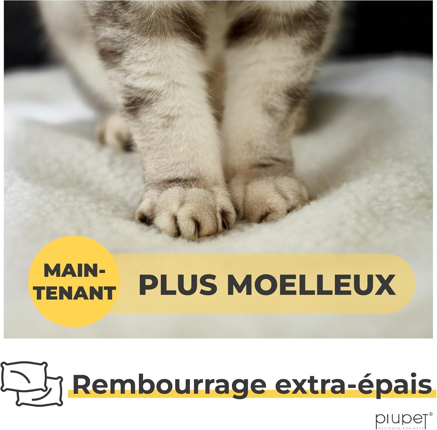 Panier Chat Coussin Auto-Chauffant 60x45cm