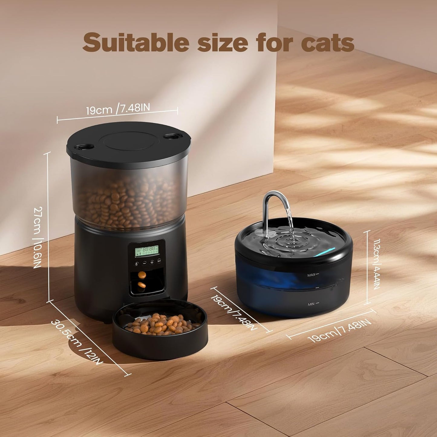Distributeur Croquettes Chat 2,4L