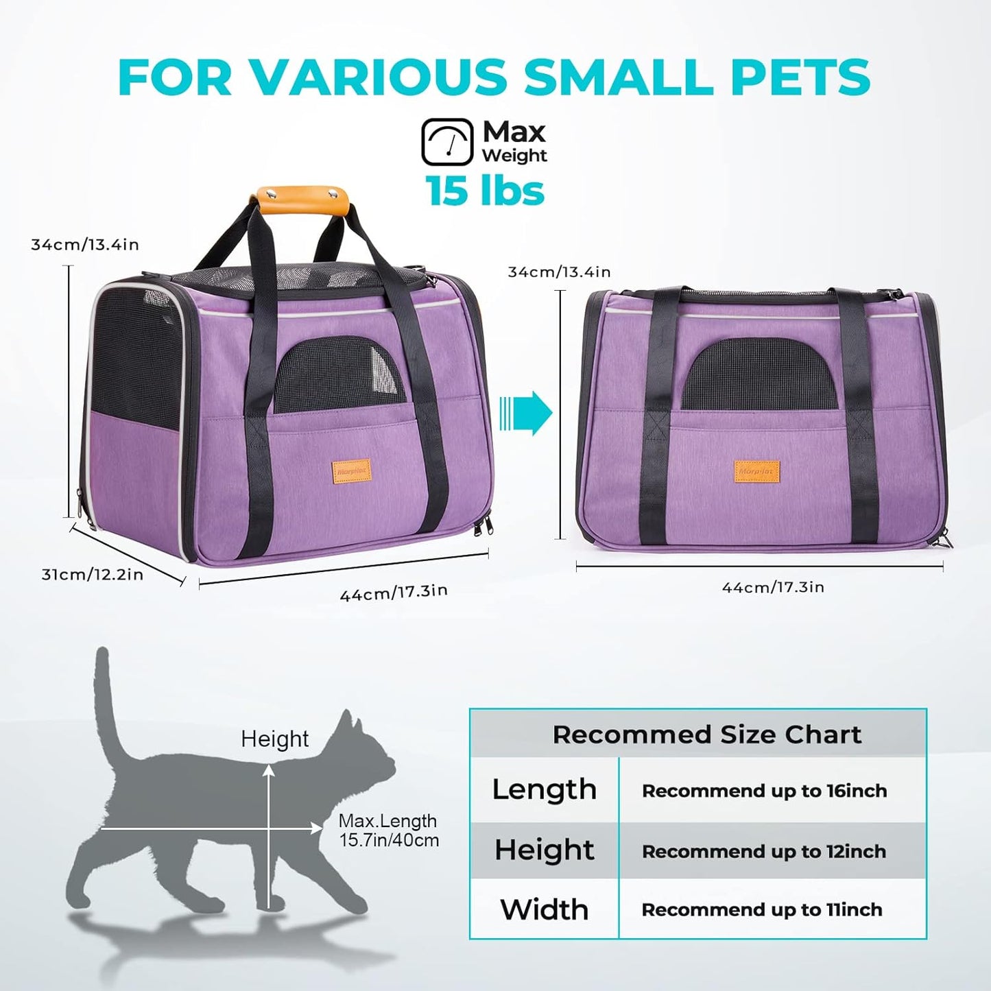 Sac Transport Chat 43 x 30 x 33 cm