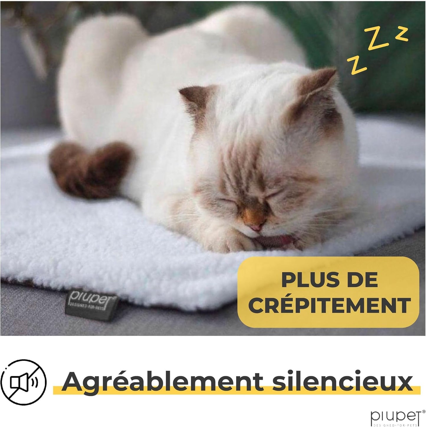Panier Chat Coussin Auto-Chauffant 60x45cm
