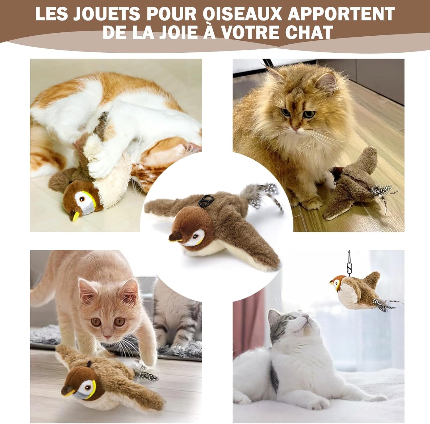 Jouet pour Chat interactif Oiseau