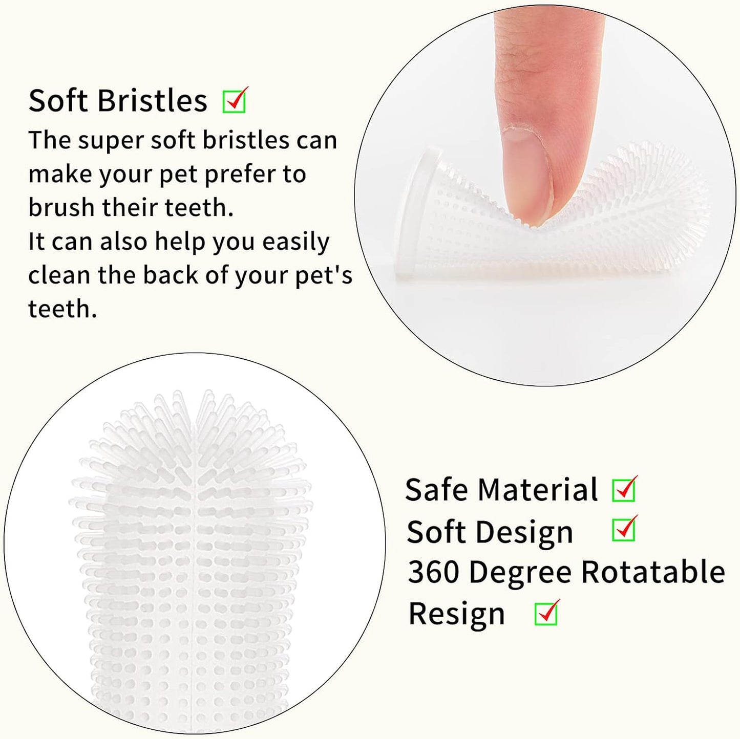 Brosse à pour dents 360° Brosses à Doigts