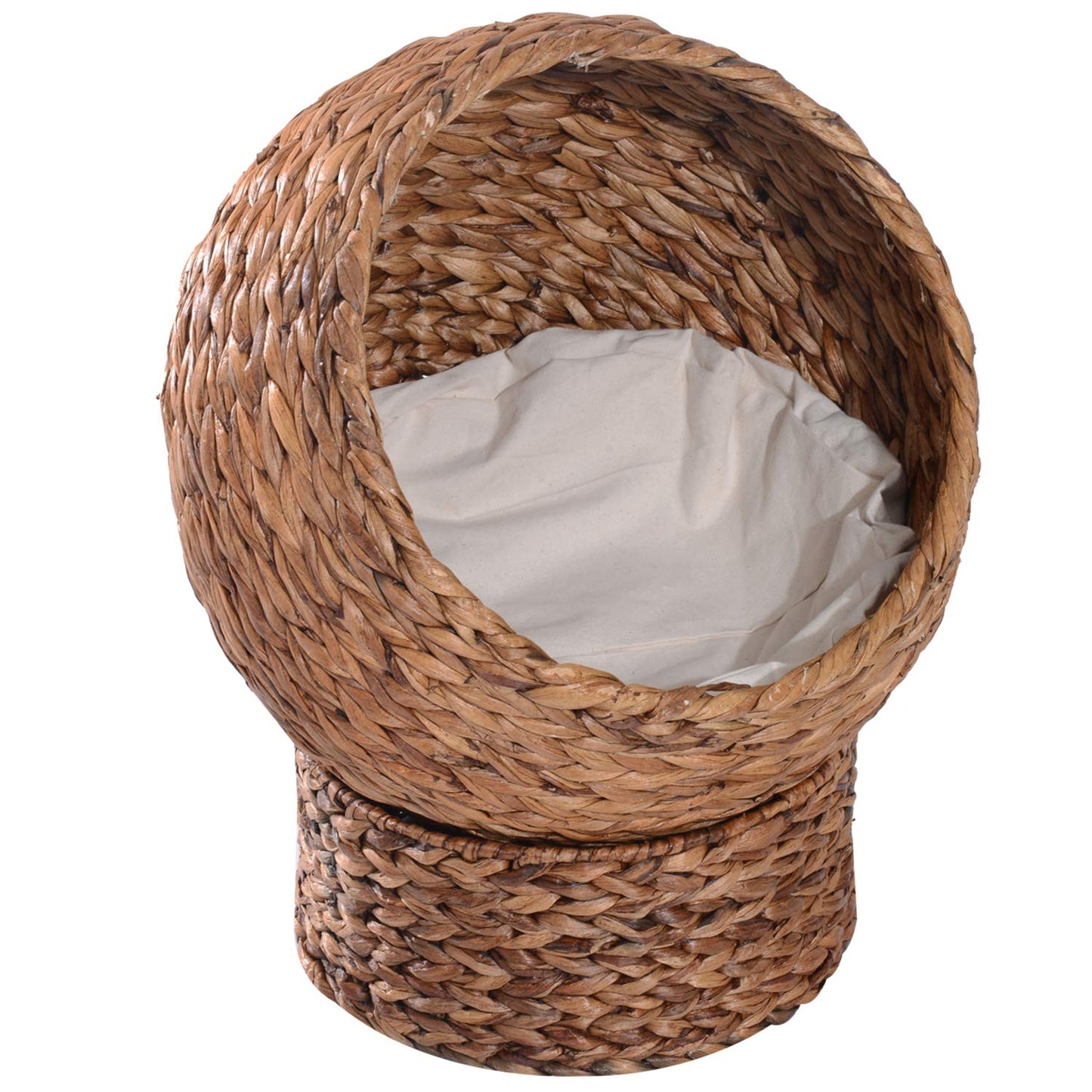 Panier Chat Coussin 42L x 33l x 52H cm Coussin Moelleux Beige Inclus
