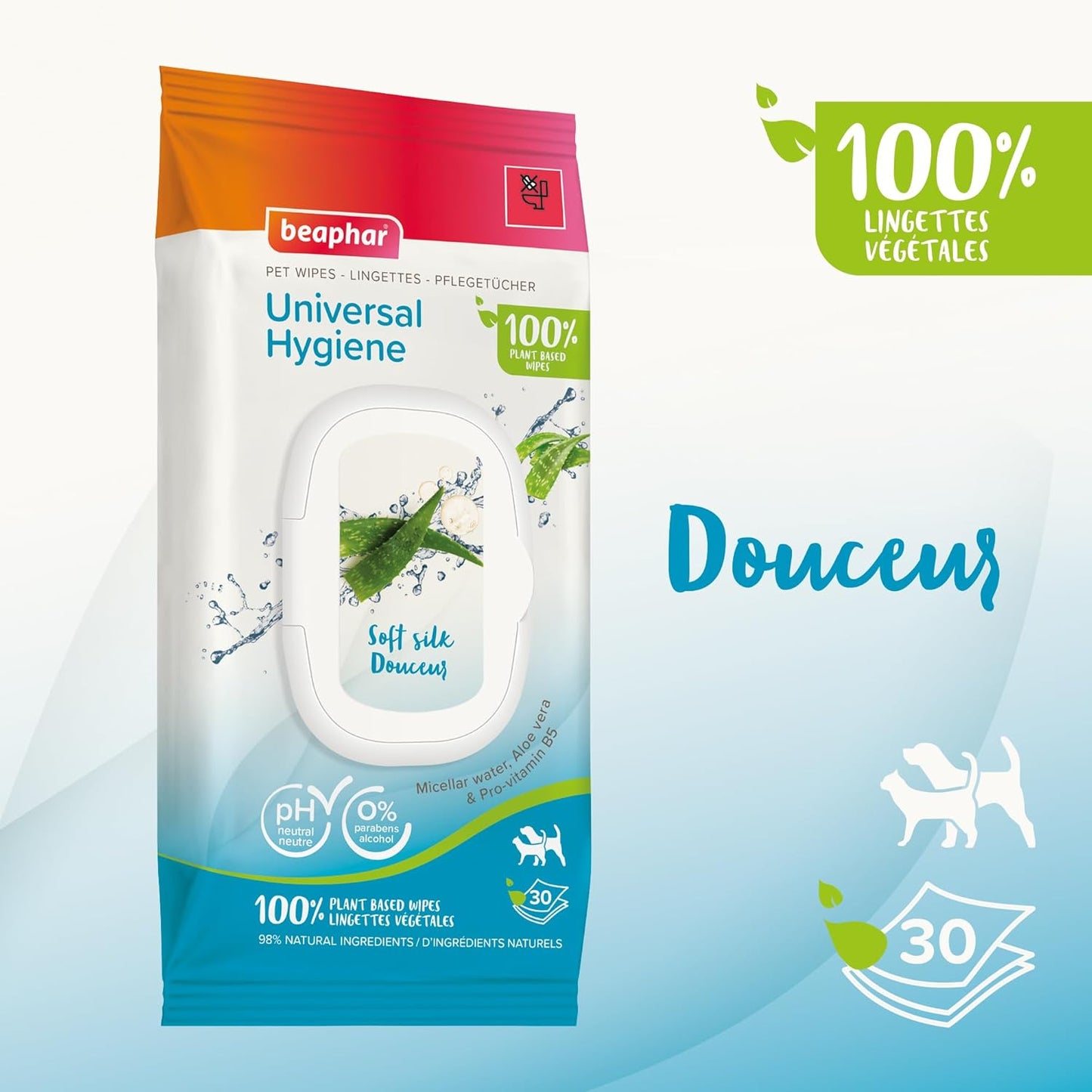 Lingettes pour Chat Universelles 100% végétales