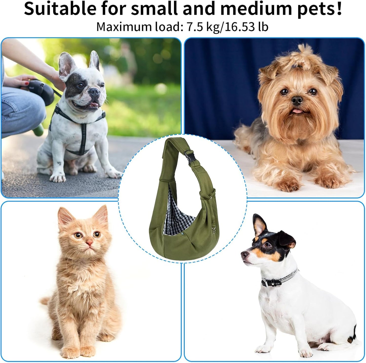 Sac Bandoulière Chat 7.5kg