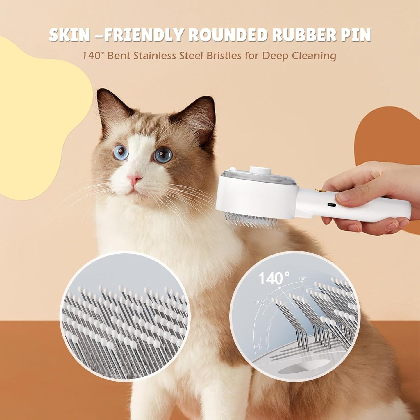 Brosse Chat Vapeur 4 en 1