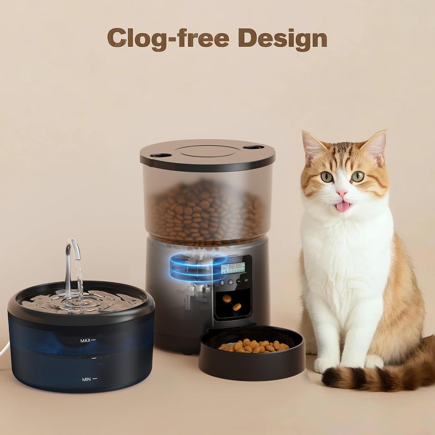 Distributeur Croquettes Chat 2,4L
