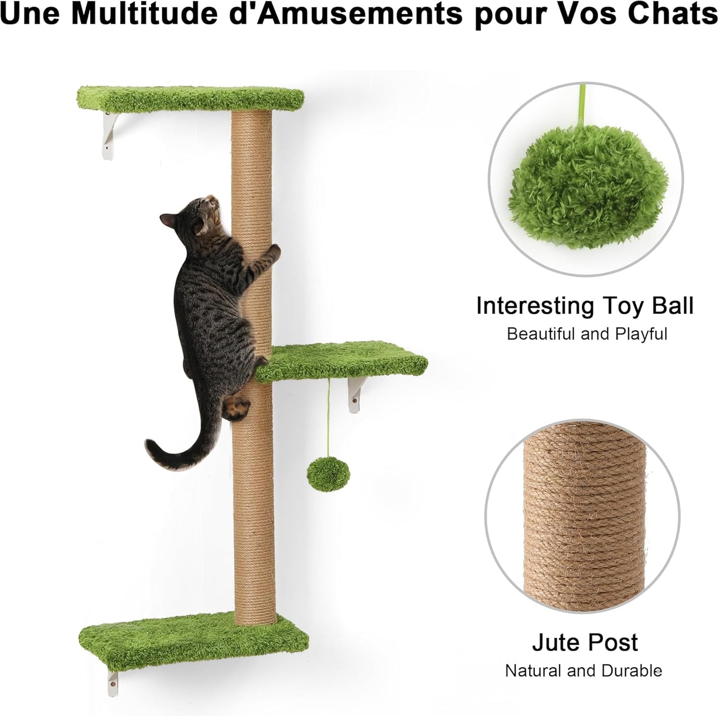 Arbre à chat Mural 4en1