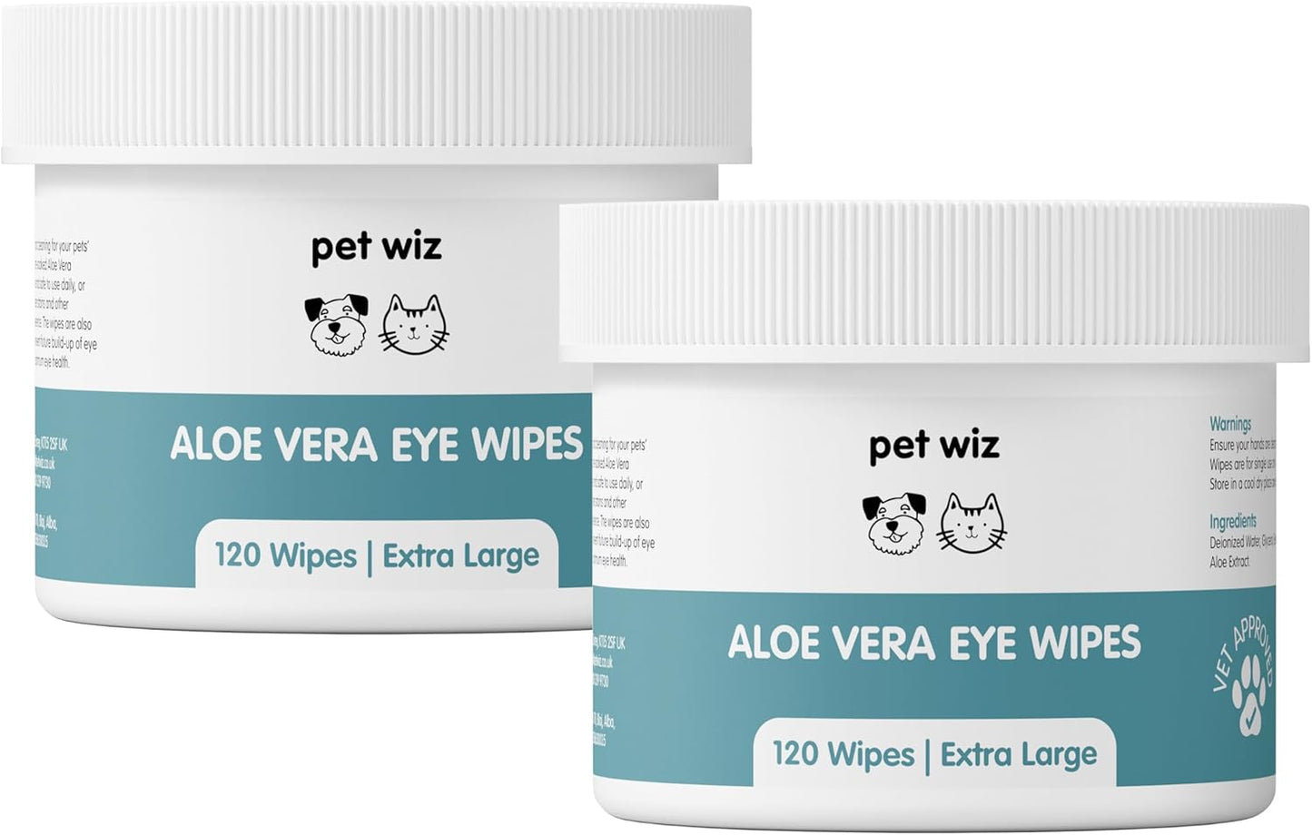 Lingettes pour Chat - Yeux à l'aloe Vera 240 Lingettes