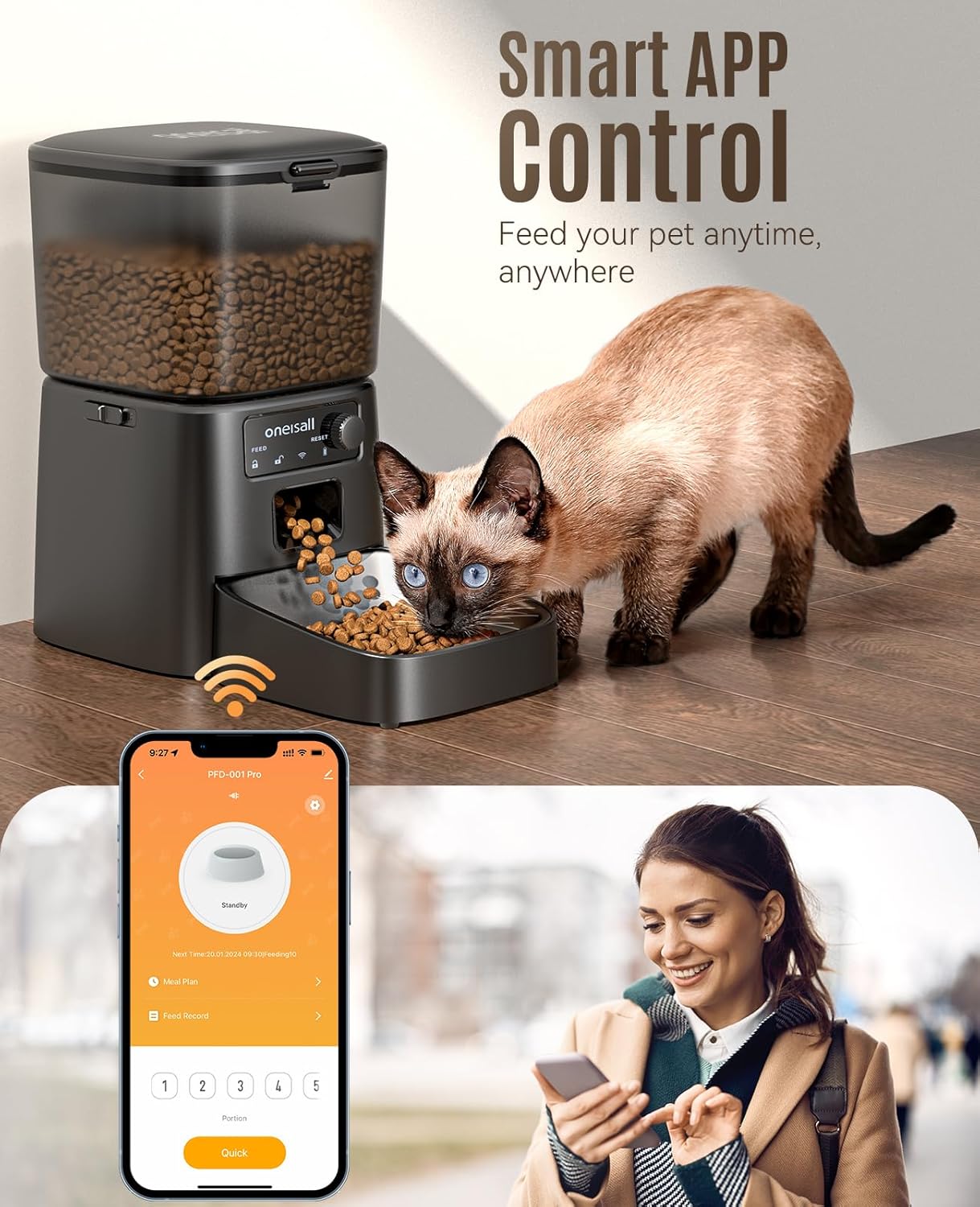 Distributeur Croquettes Chat 3.5L