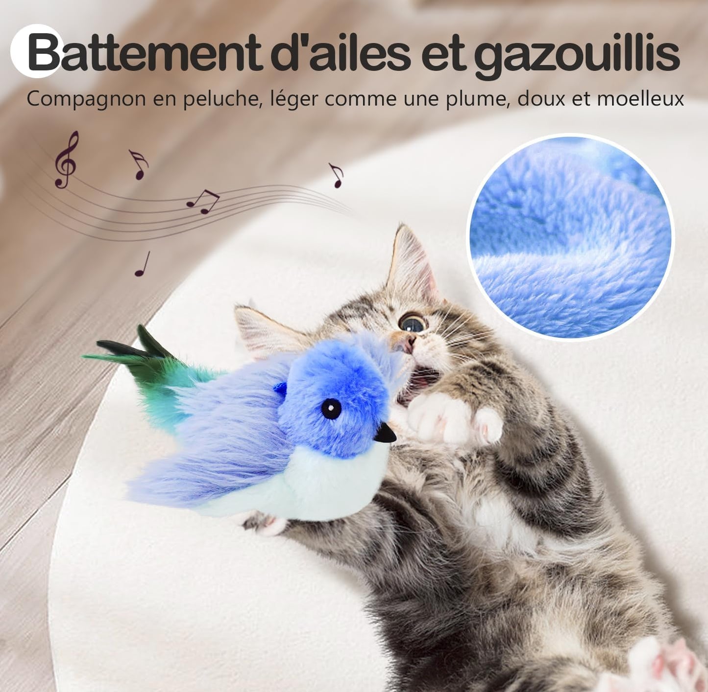 Jouet pour Chat Oiseau avec Herbe à Chat