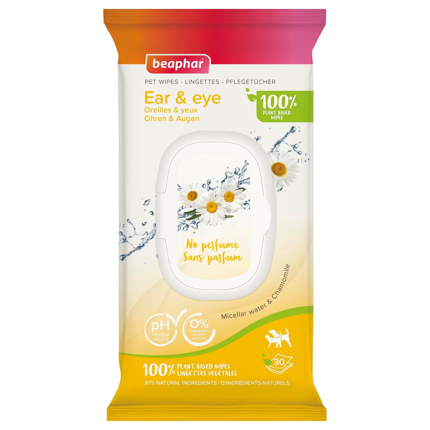 Lingettes pour Chat Oreilles & Yeux 100% végétales