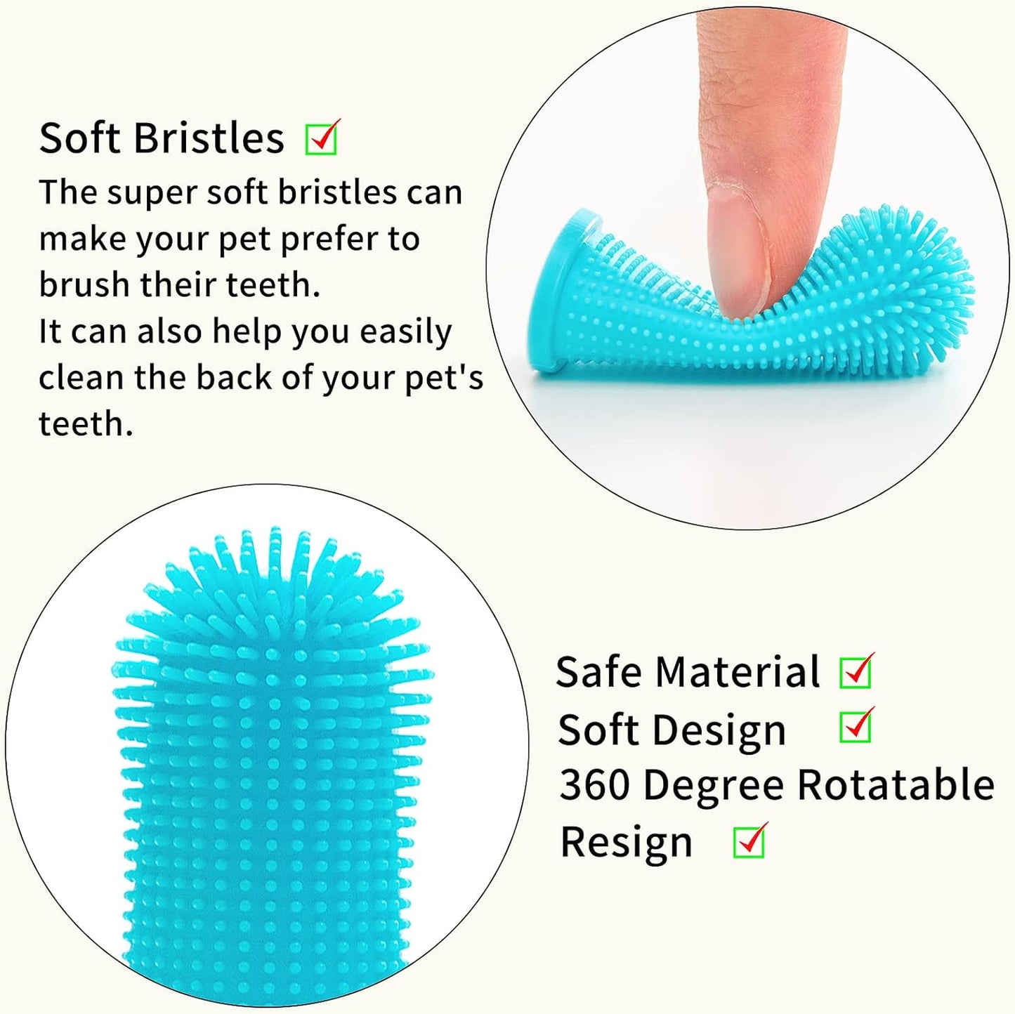 Brosse à pour dents 360° Brosses à Doigts