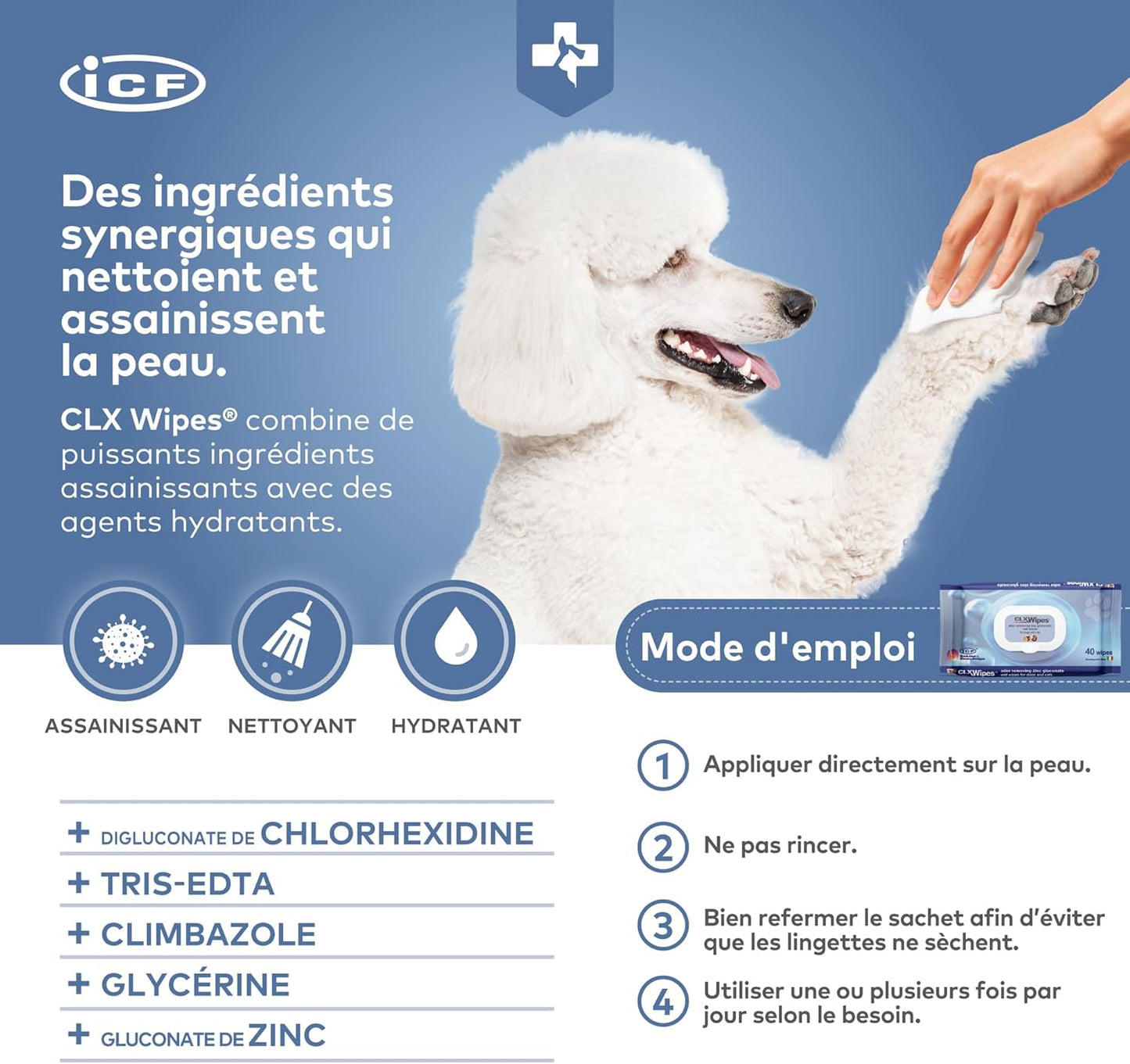 Lingettes pour Chat Assainissantes et Hydratantes x40