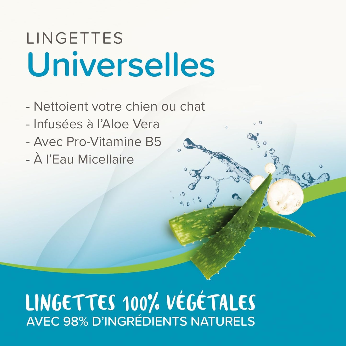 Lingettes pour Chat Universelles 100% végétales