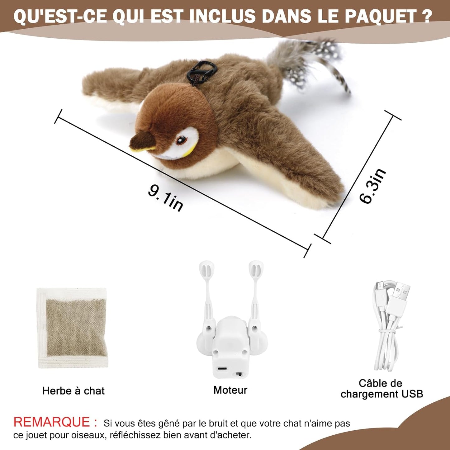 Jouet pour Chat interactif Oiseau