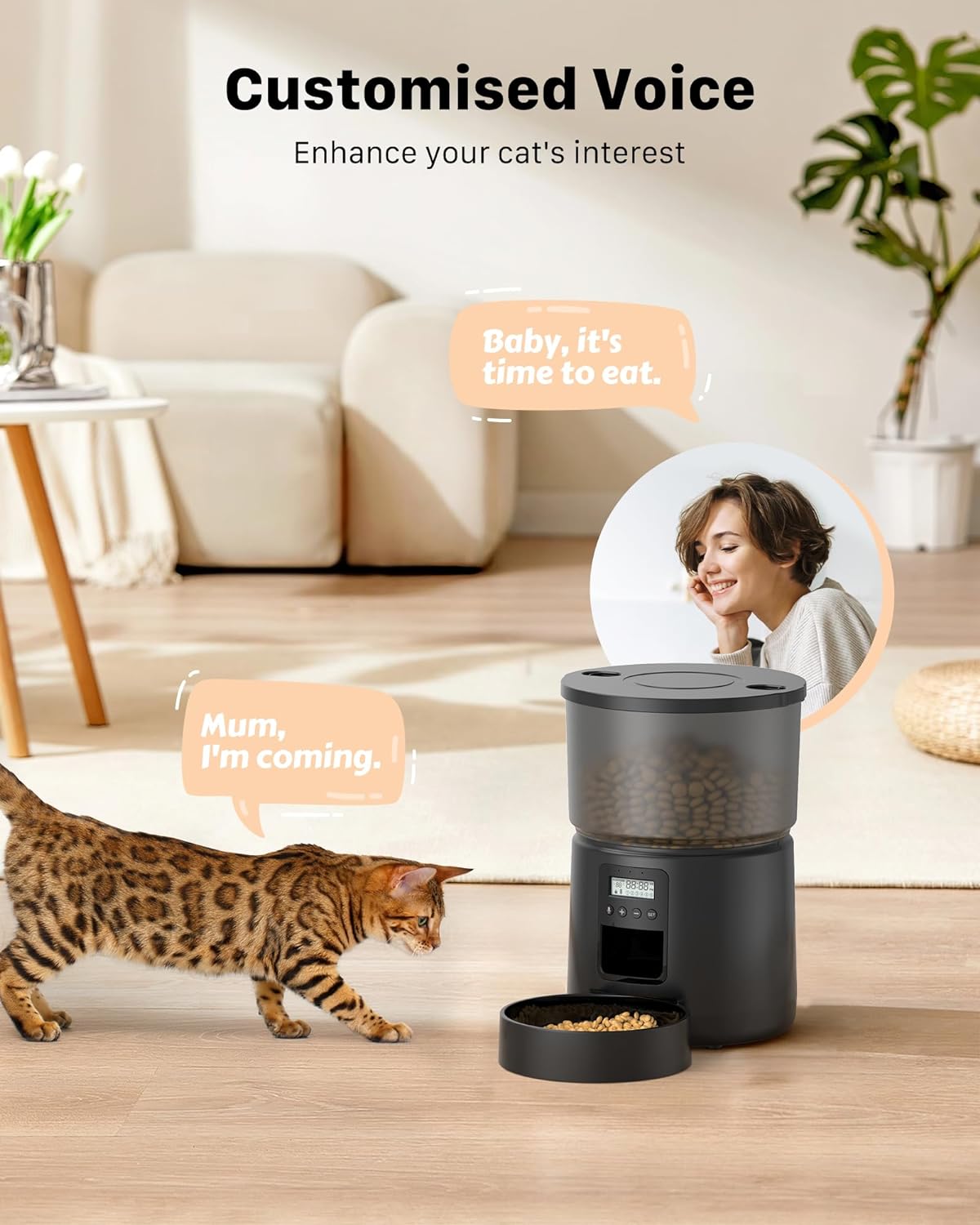 Distributeur Croquettes Chat 3L connecté