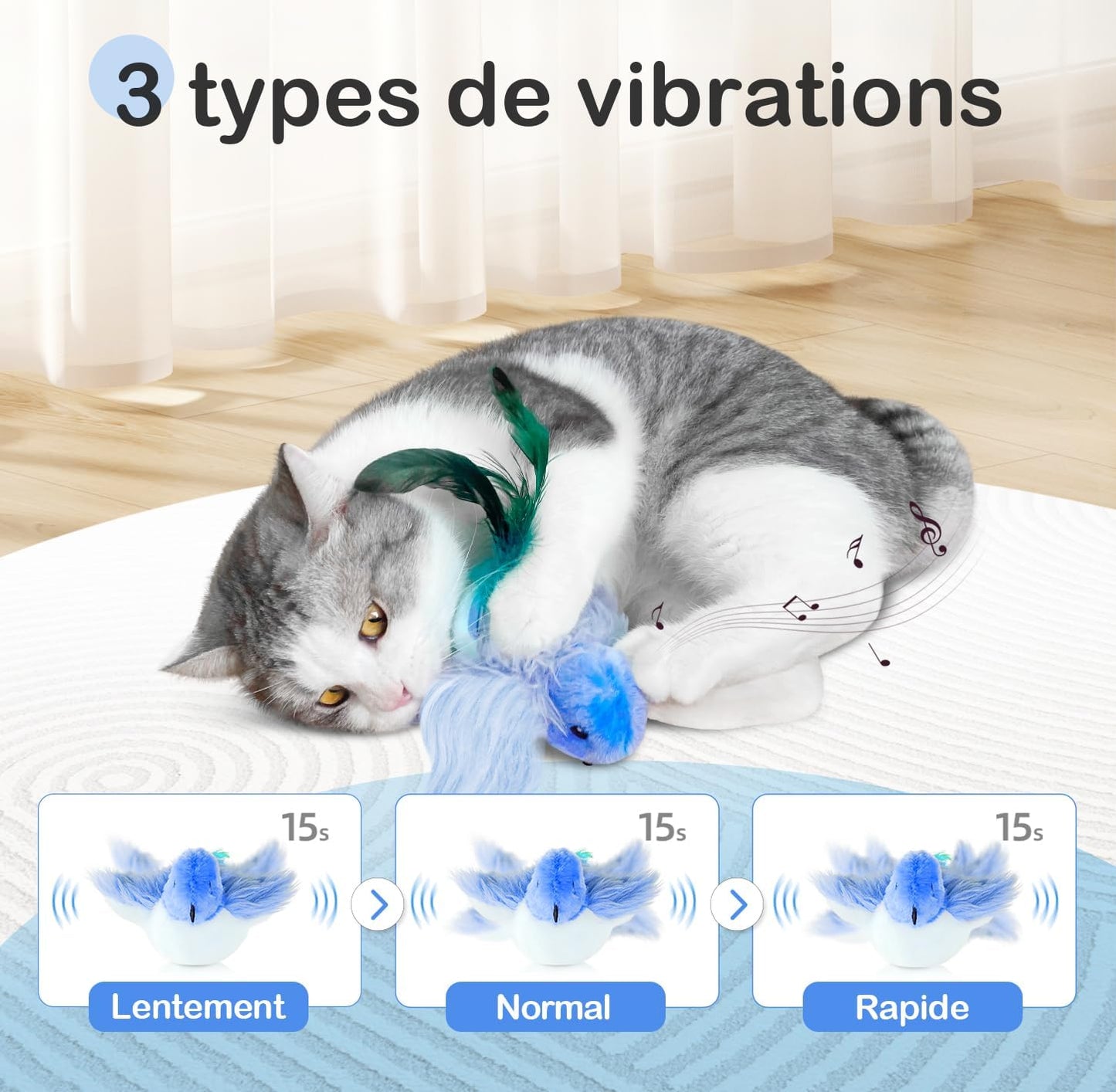 Jouet pour Chat Oiseau avec Herbe à Chat
