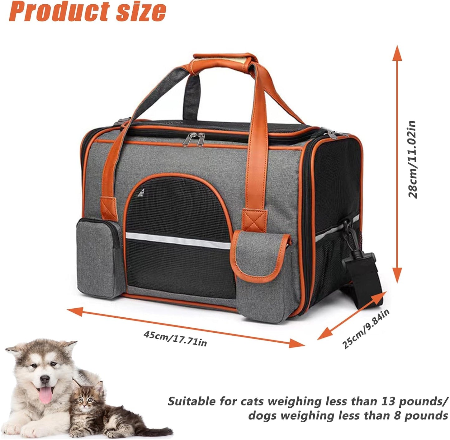 Sac de Transport Chat 45x28x25cm 7kg