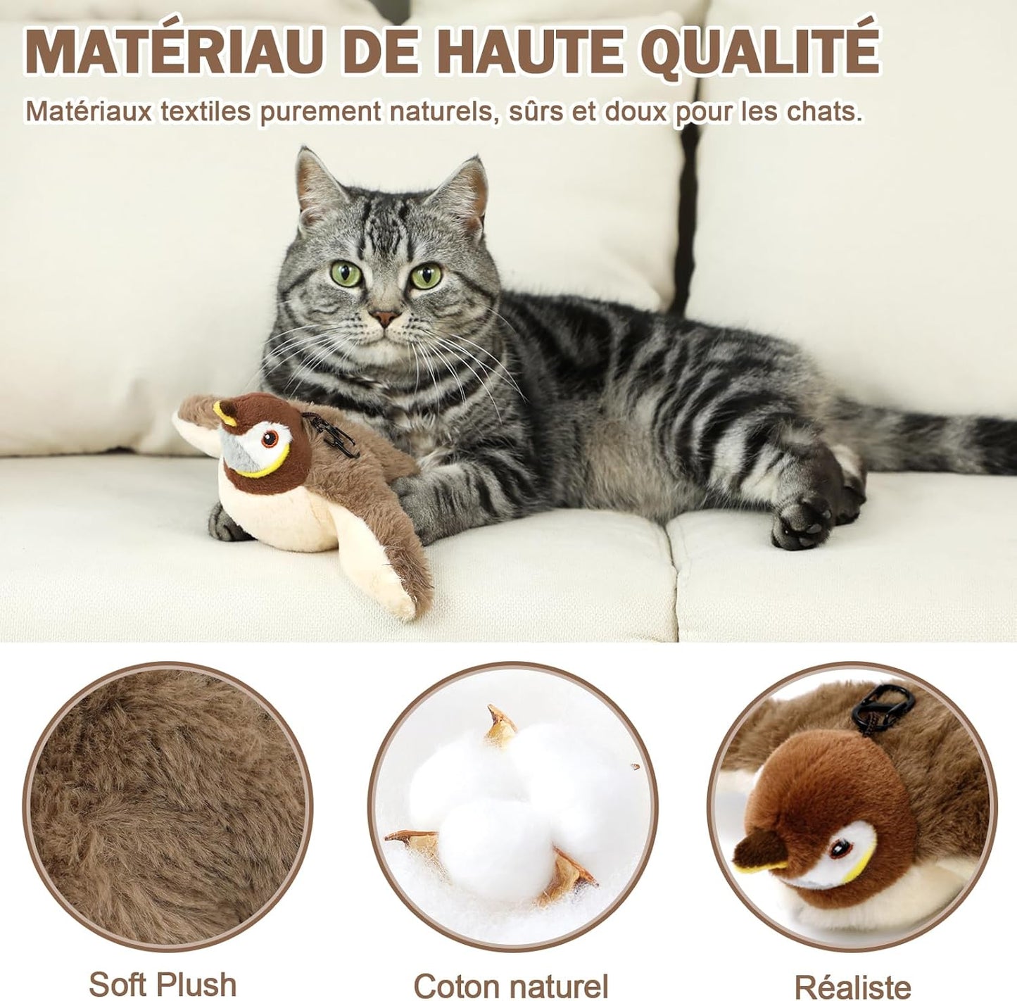 Jouet pour Chat interactif Oiseau