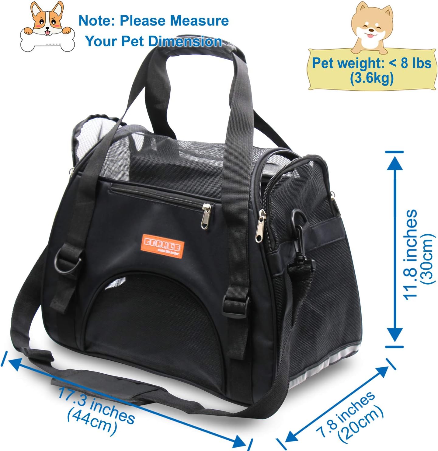Sac Transport Chat S - 44x22x28cm 3kg