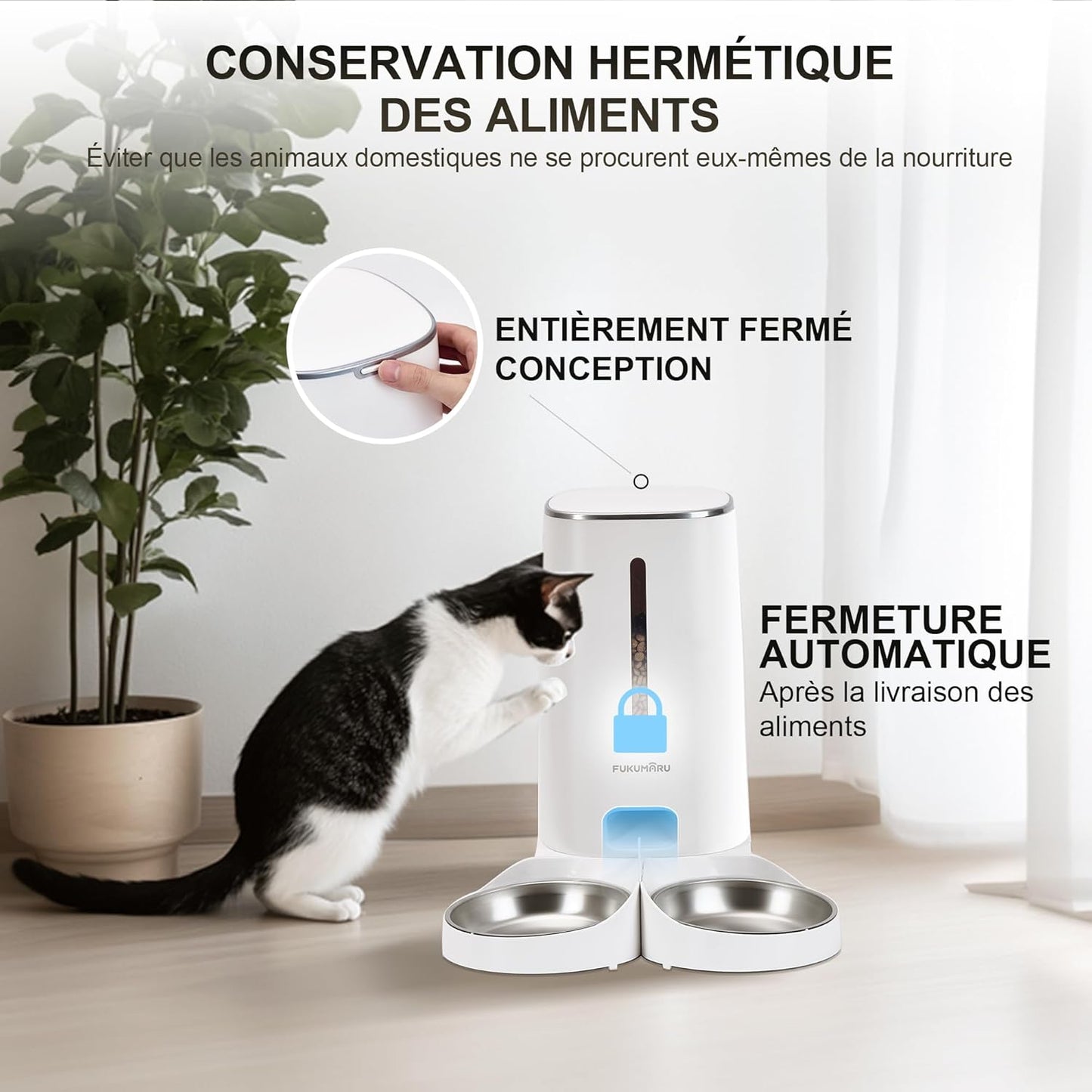 Distributeur Croquettes Chat 4L