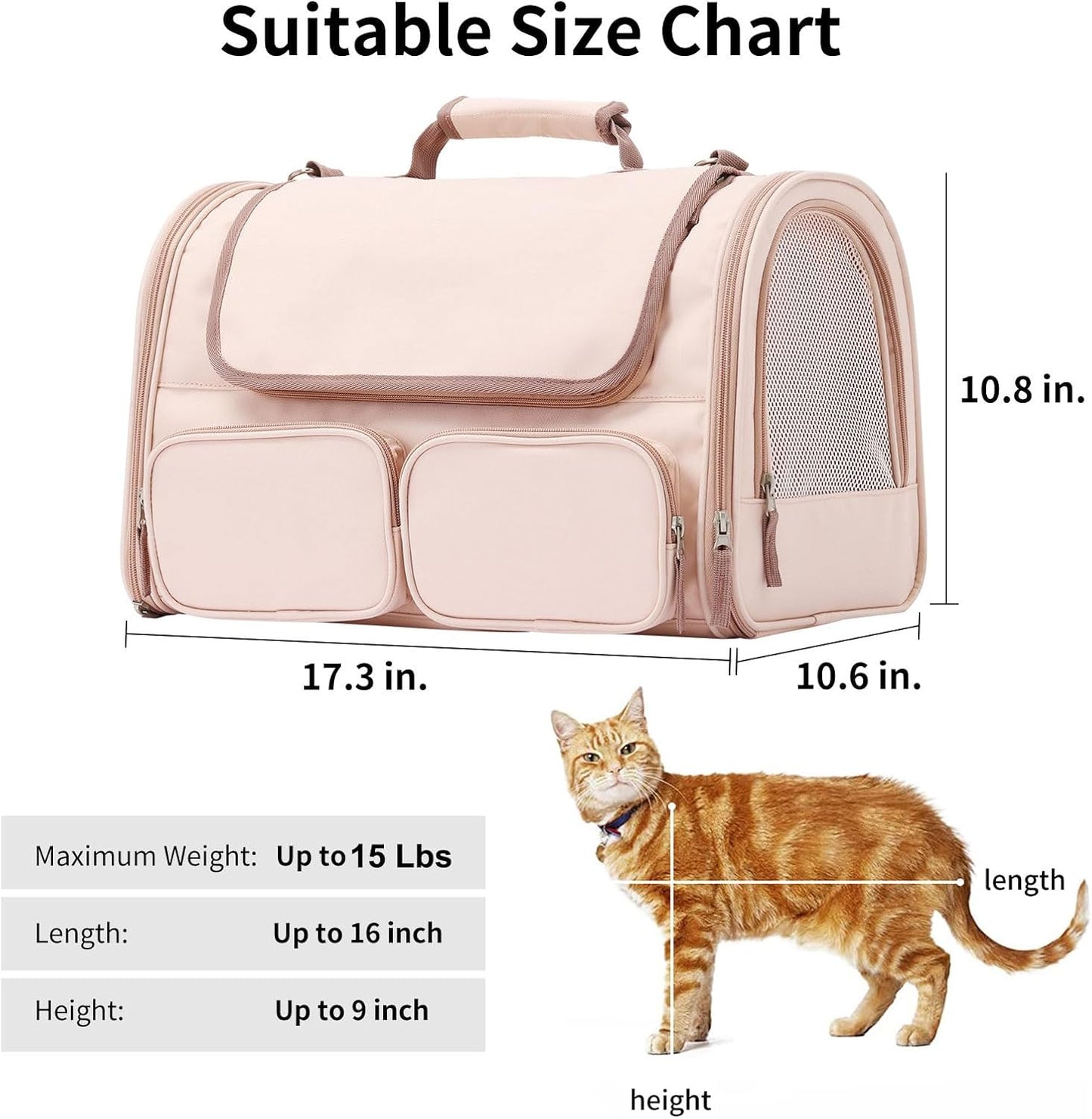 Sac Transport Chat 44 x 30 x 29 cm 20 kg