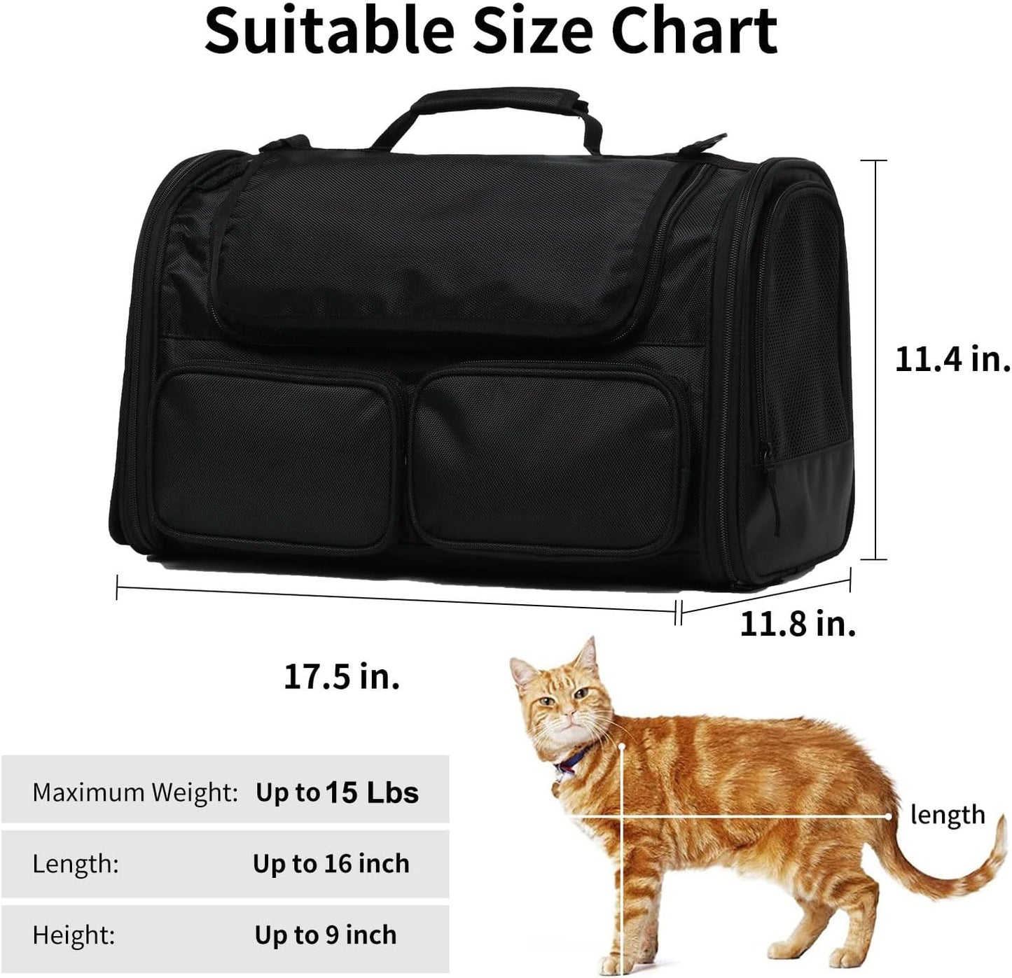 Sac Transport Chat 44 x 30 x 29 cm 20 kg