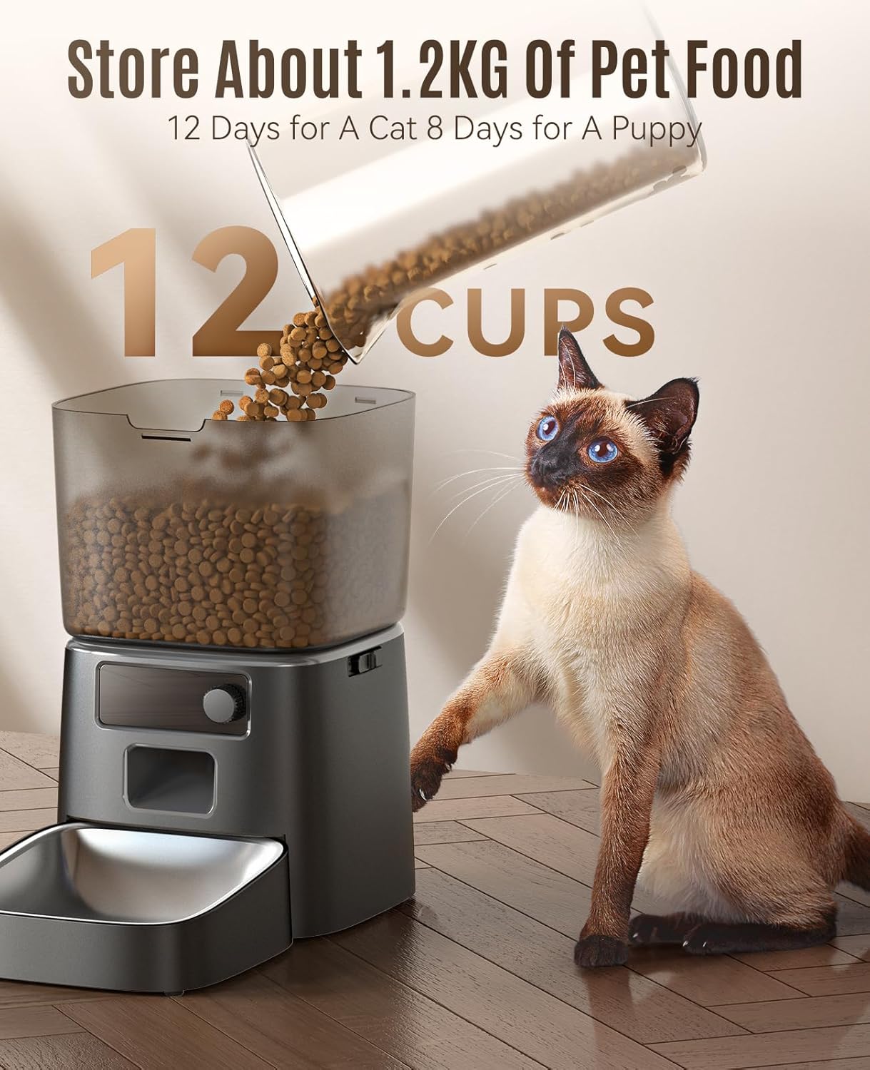 Distributeur Croquettes Chat 3.5L