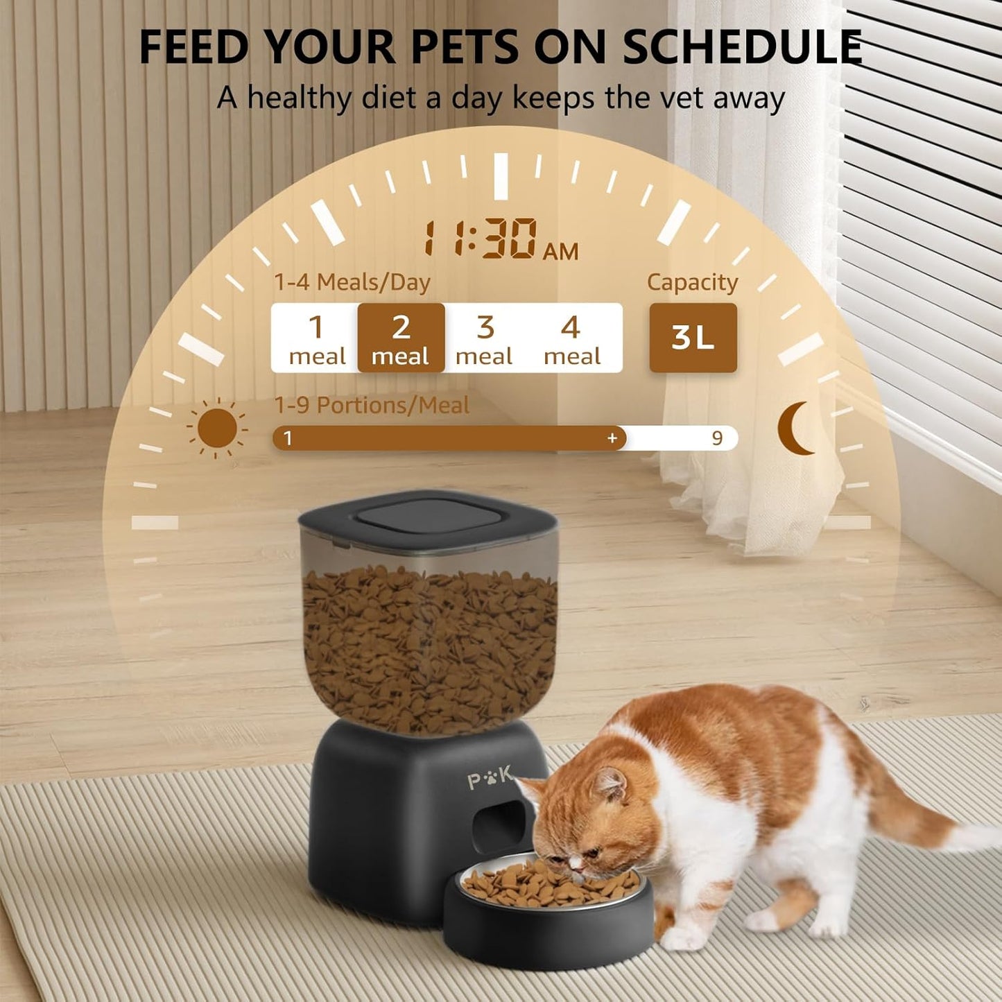 Distributeur Croquettes Chat 3L