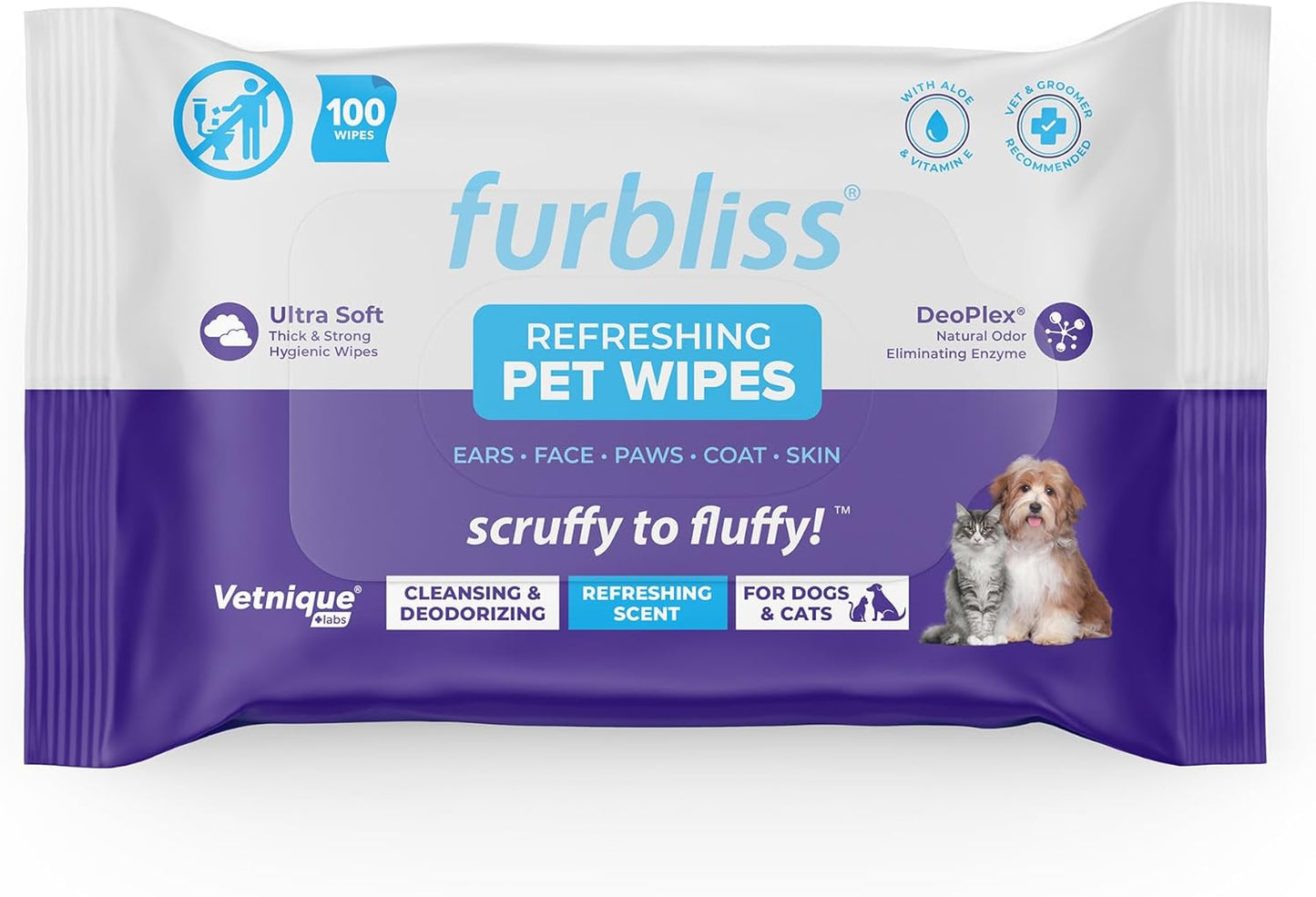 Lingettes pour Chat hygiéniques x100
