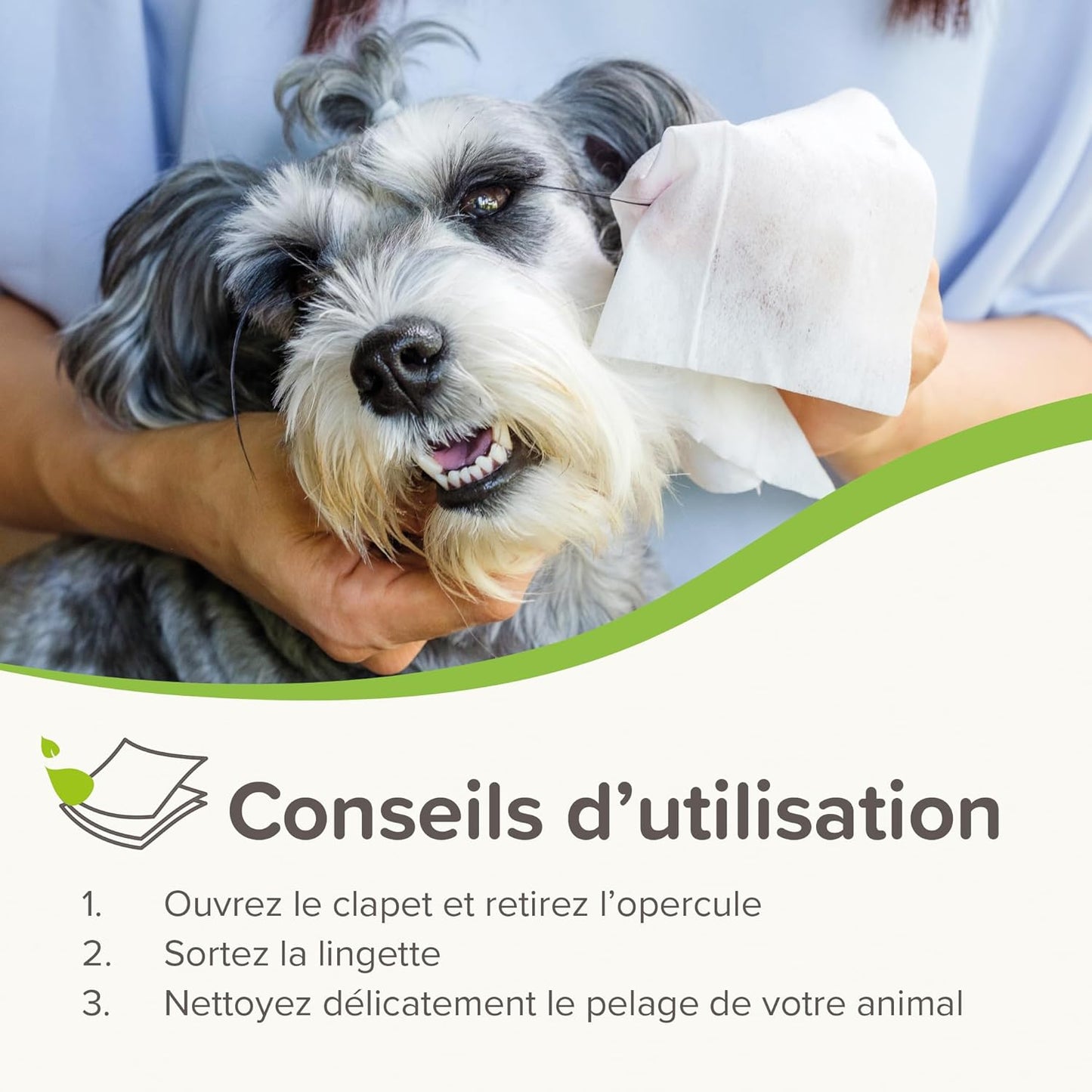 Lingettes pour Chat Oreilles & Yeux 100% végétales