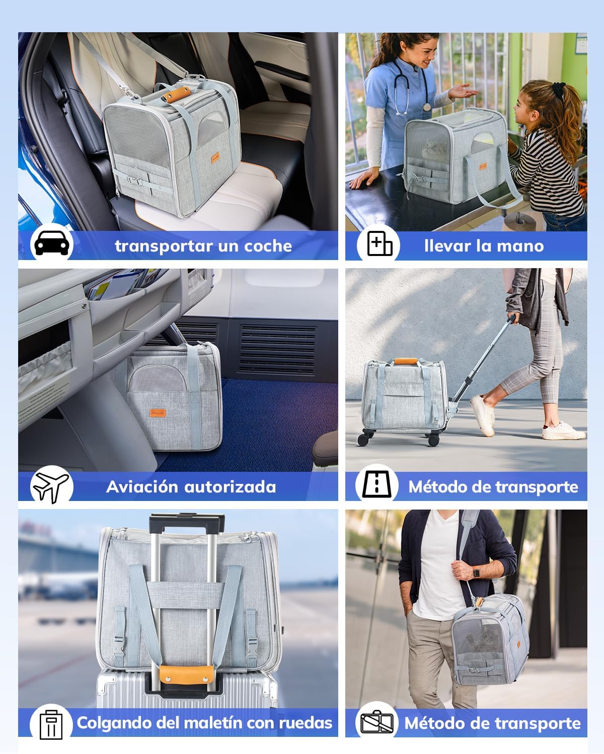 Sac Transport Chat à roulette 44x31x34 7kg