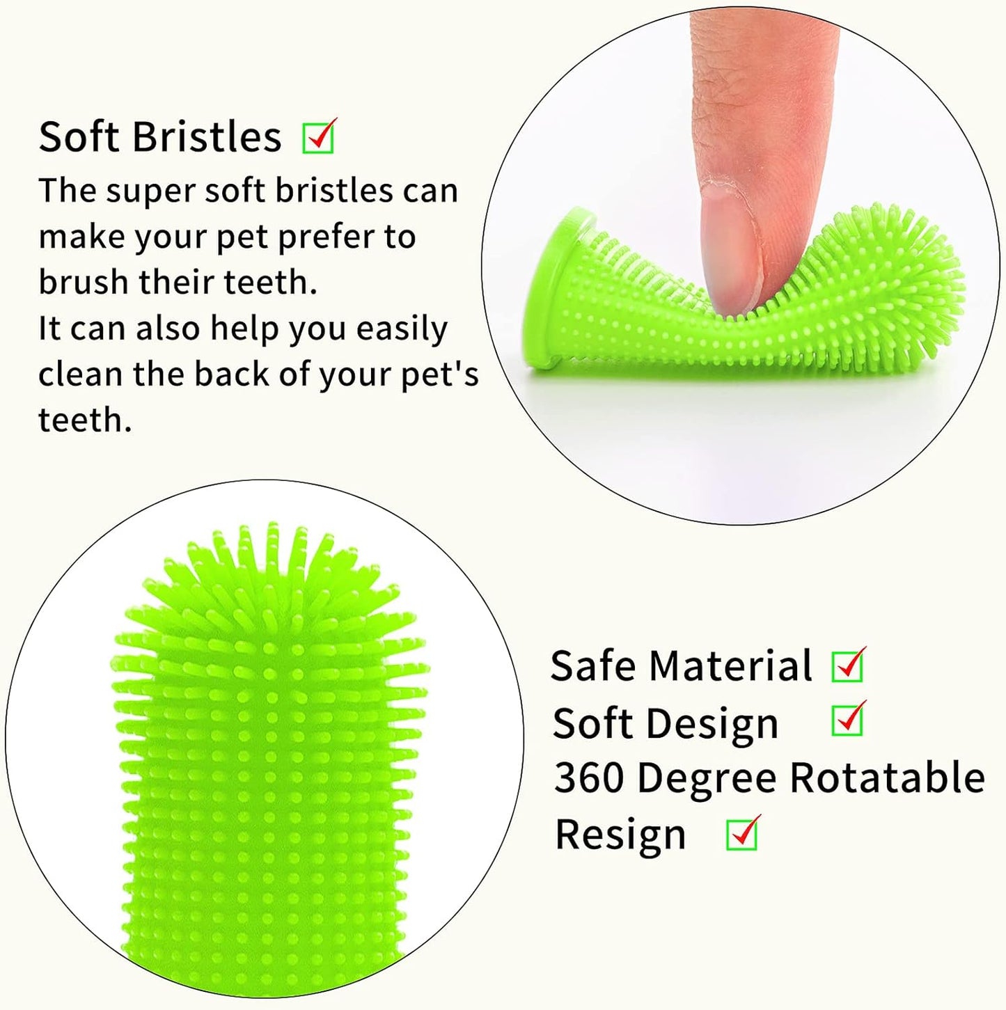 Brosse à pour dents 360° Brosses à Doigts
