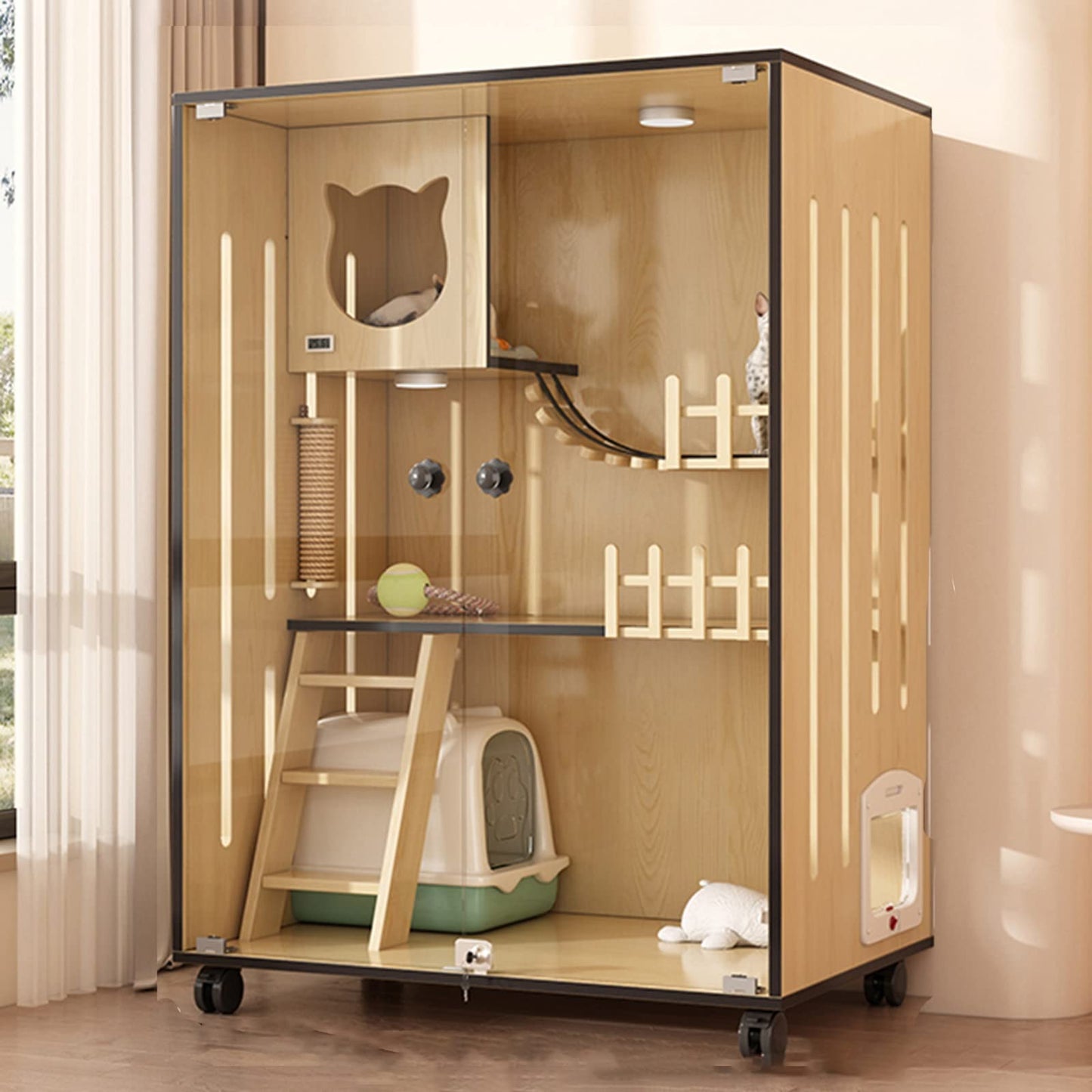 Enclos Chat en bois